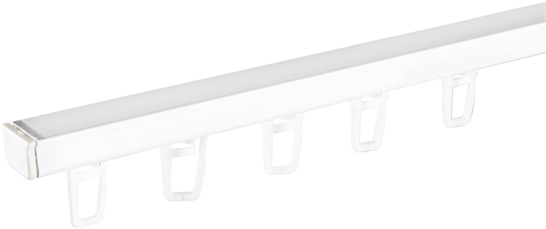 Image of SN DECO GROUP Gardinenschiene "Objektschiene RS" 1 läufig-läufig Fixmass vorgebohrt, Aluminium, Innenlauf, Vorhangschiene