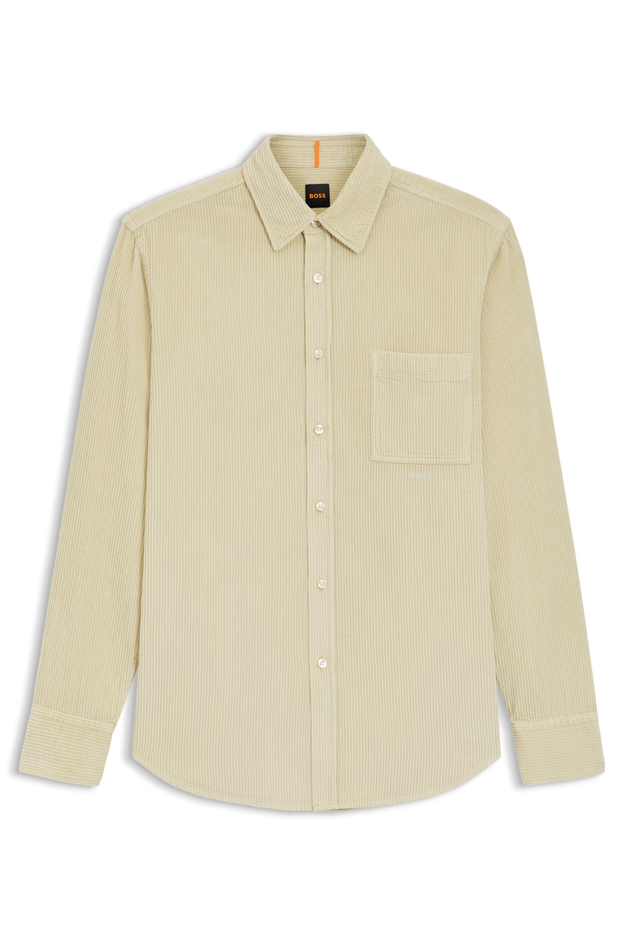 BOSS ORANGE Chemise à manches longues »Relegant« aus Cord, reuglar fit, Kentkragen