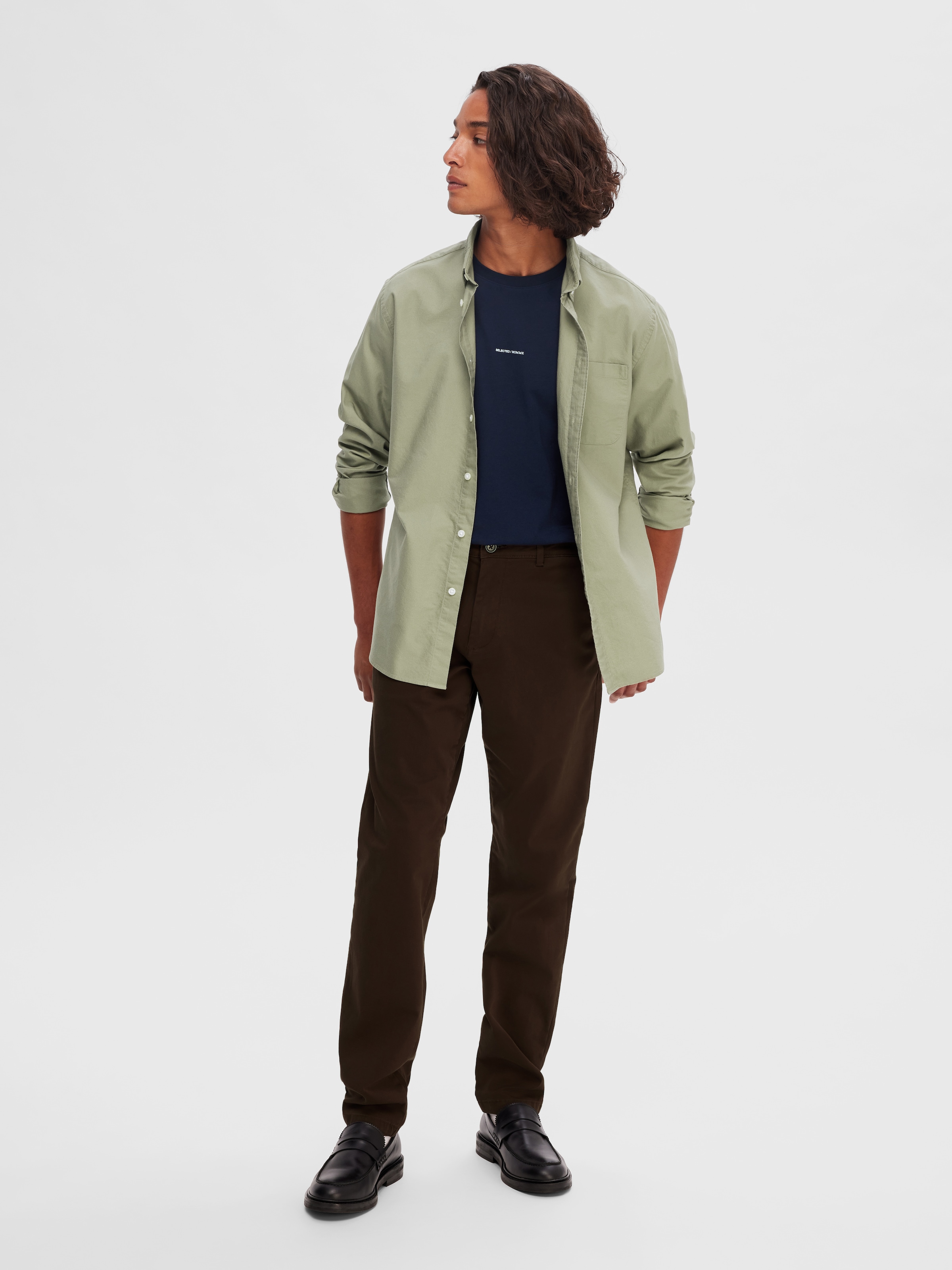 SELECTED Langarmhemd »SLHREGRICK-OX SHIRT LS NOOS« Baumwolle, regular fit