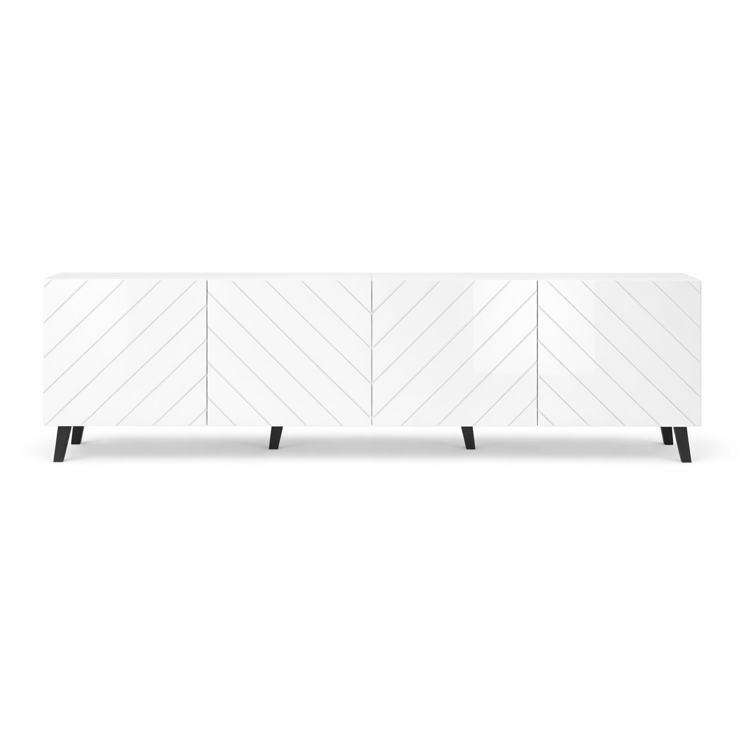 GOODproduct Lowboard »HOLLY 2.0, TV-Board, TV-Kommode, TV-Schrank, TV-Unterschrank, TV-Möbel« Modernes lackiertes Hochglanz TV-Board, grifflos, Breite 200 cm