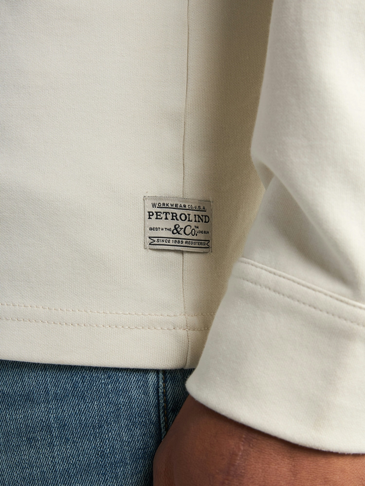 Petrol Industries Langarmhemd »Men Sweater Collar« wärmendes Material mit Druckknöpfen