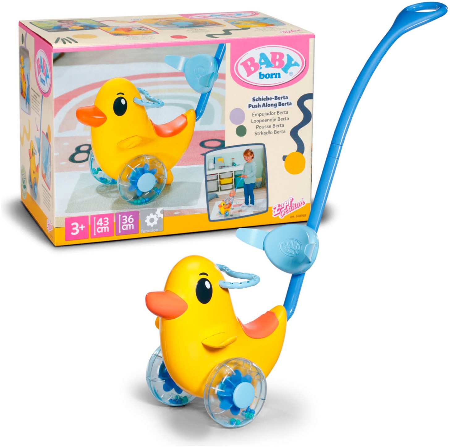 Baby Born Puppentier »Schiebe-Berta«