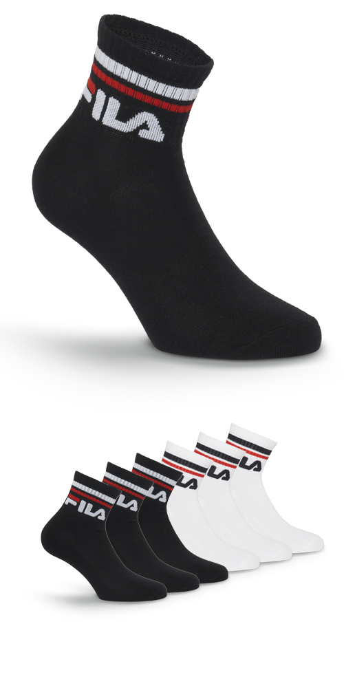 Image of Fila Kurzsocken "UNISEX QUARTER PLAIN SOCKS" 6 Paar tlg. mit Logo-Schriftzug