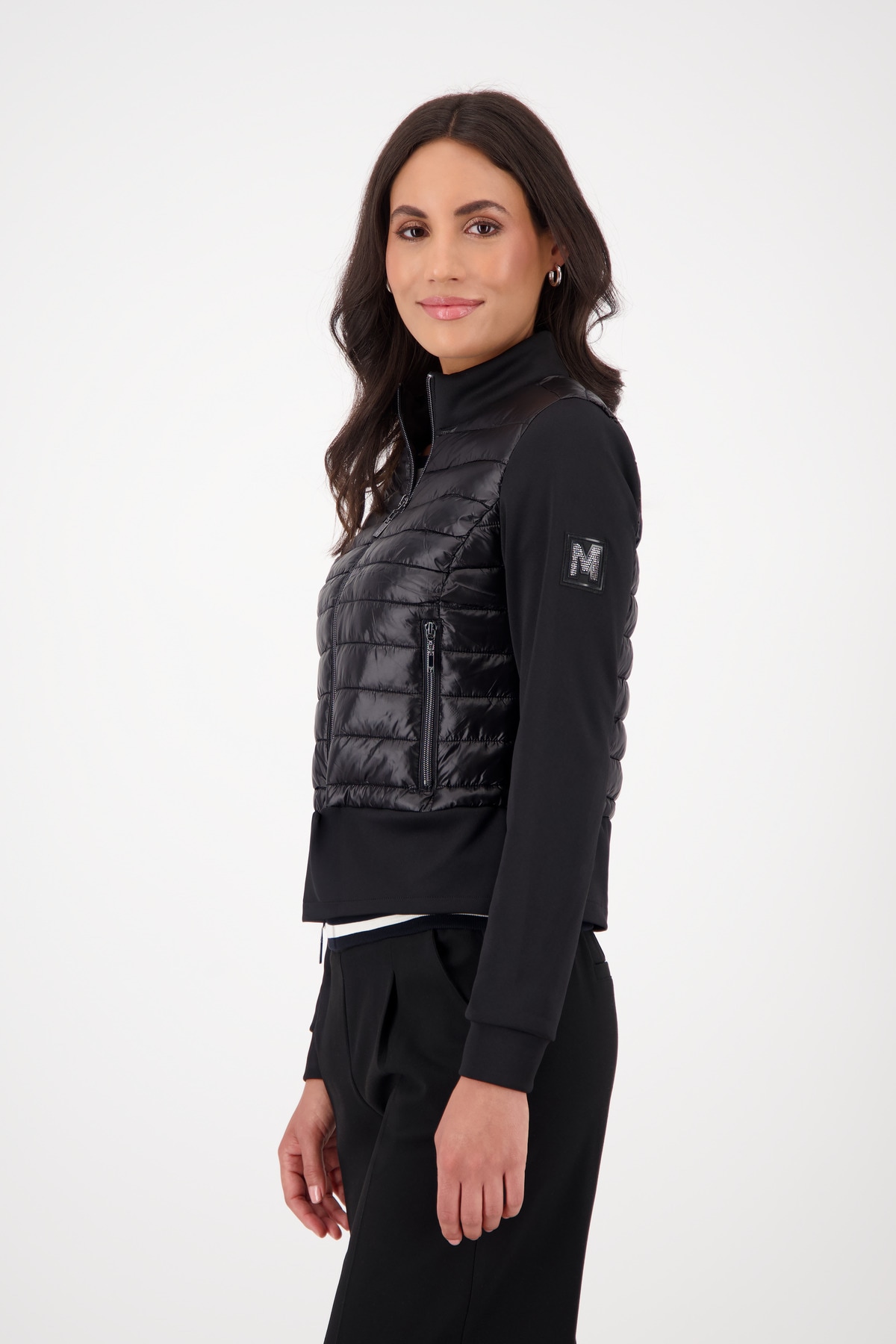 Monari Steppjacke »Jacke Stepp + Neopren«, ohne Kapuze, Mit Rundhalsausschnitt
