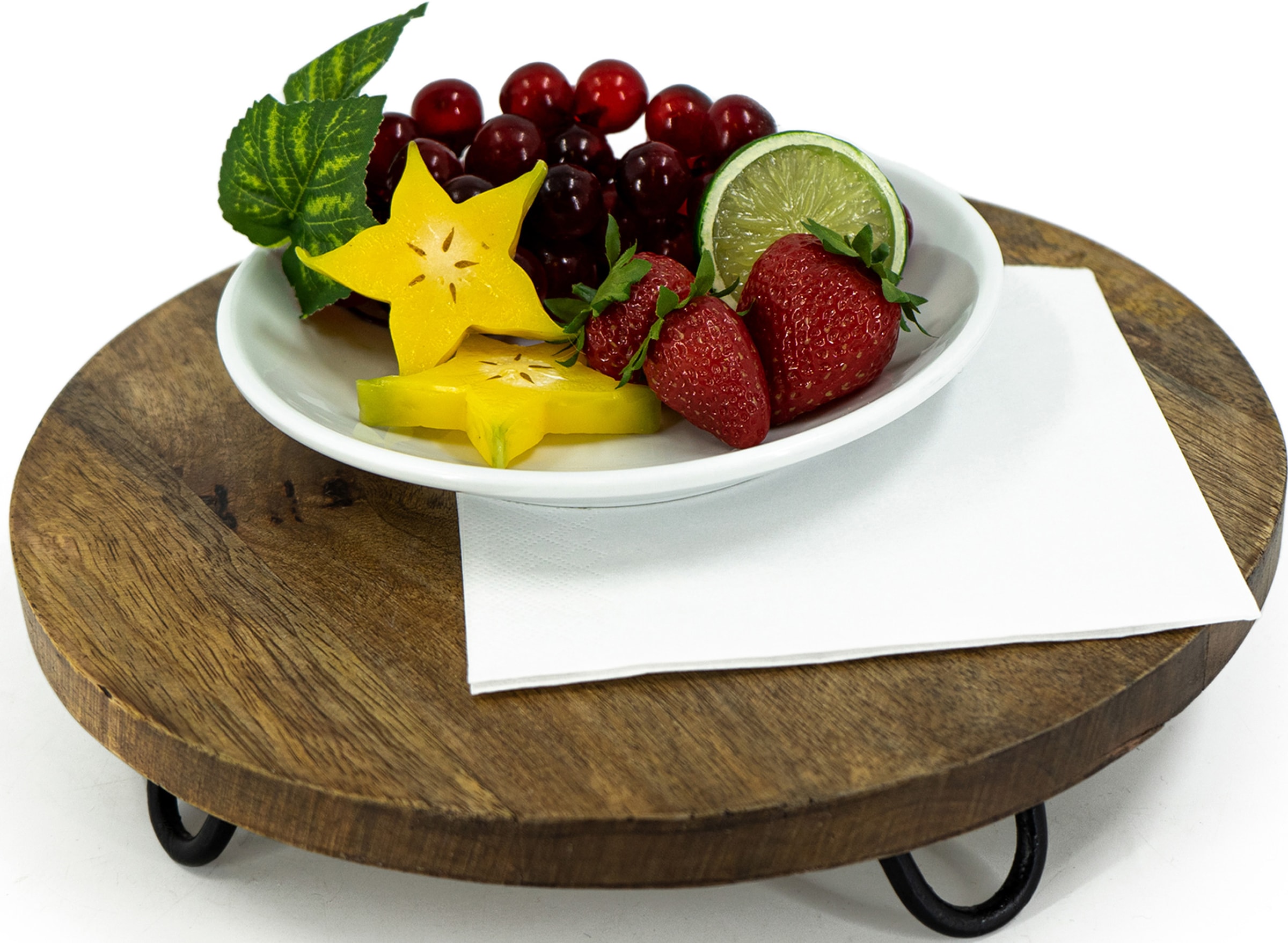 NOOR LIVING Servierplatte »Deko-Servierbrett«, (1 tlg.), aus exclusivem Mango-Holz