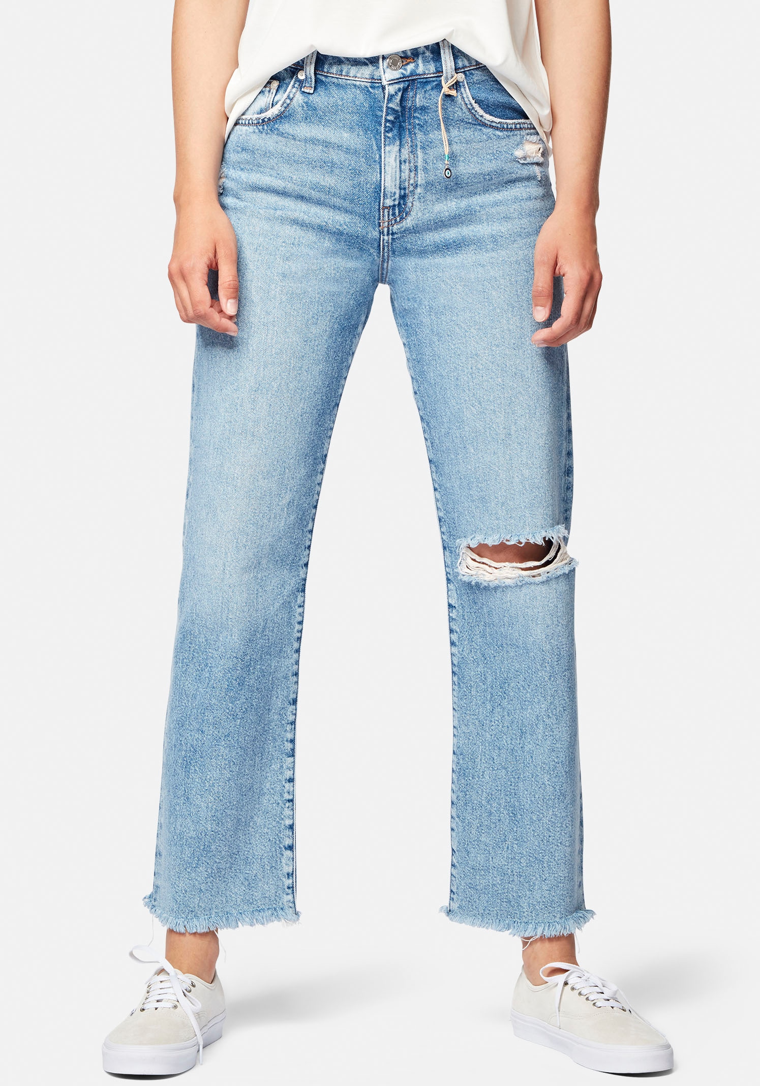 Mavi Straight-Jeans »BARCELONA«, mit ausgefranster Kante am Beinabschluss-Mavi 1