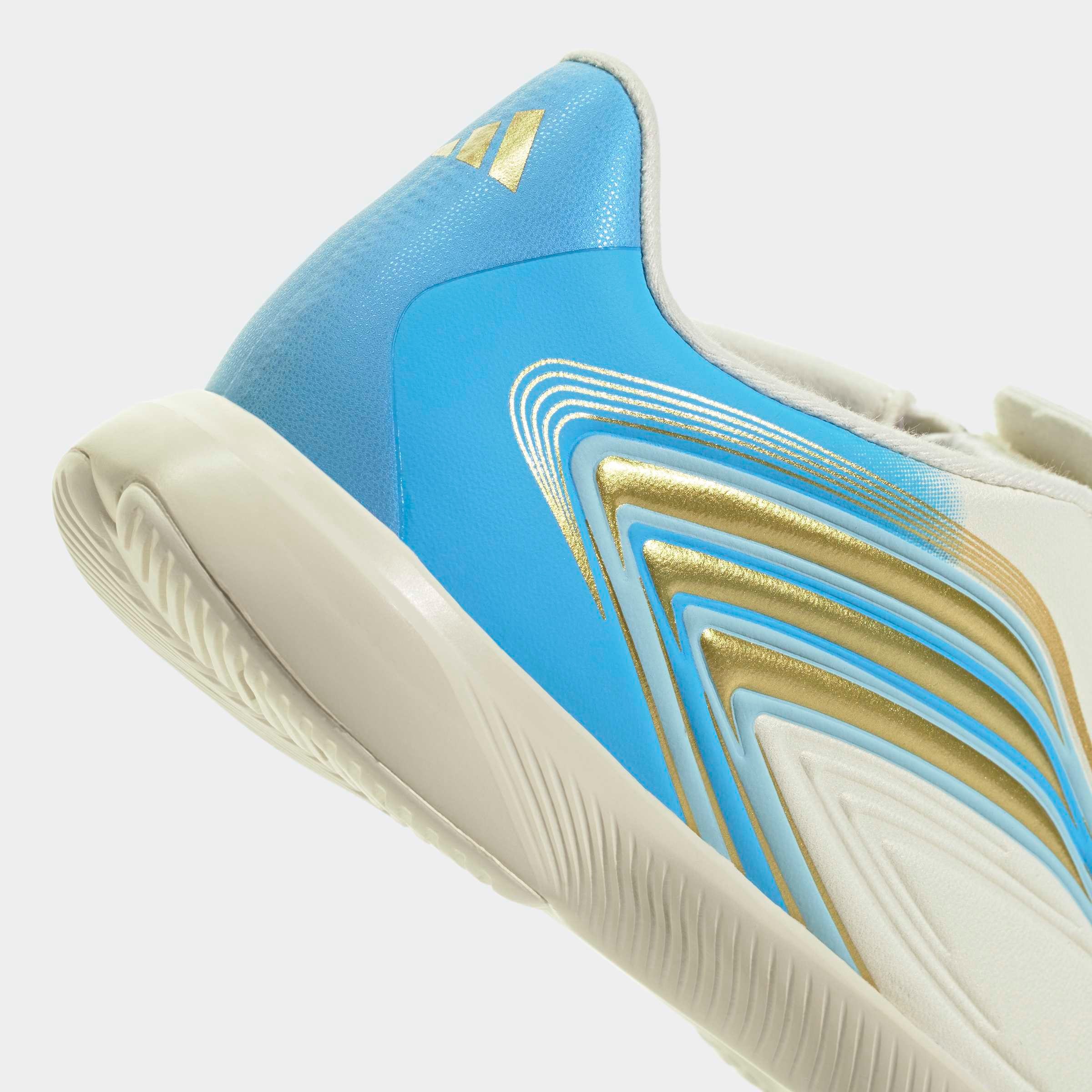 adidas Performance Chaussure de football »F50 MESSI LEAGUE KIDS , HALLENBÖDEN, OHNE SCHNÜRSENKEL«  pour sol de salle, pour adolescents et enfants