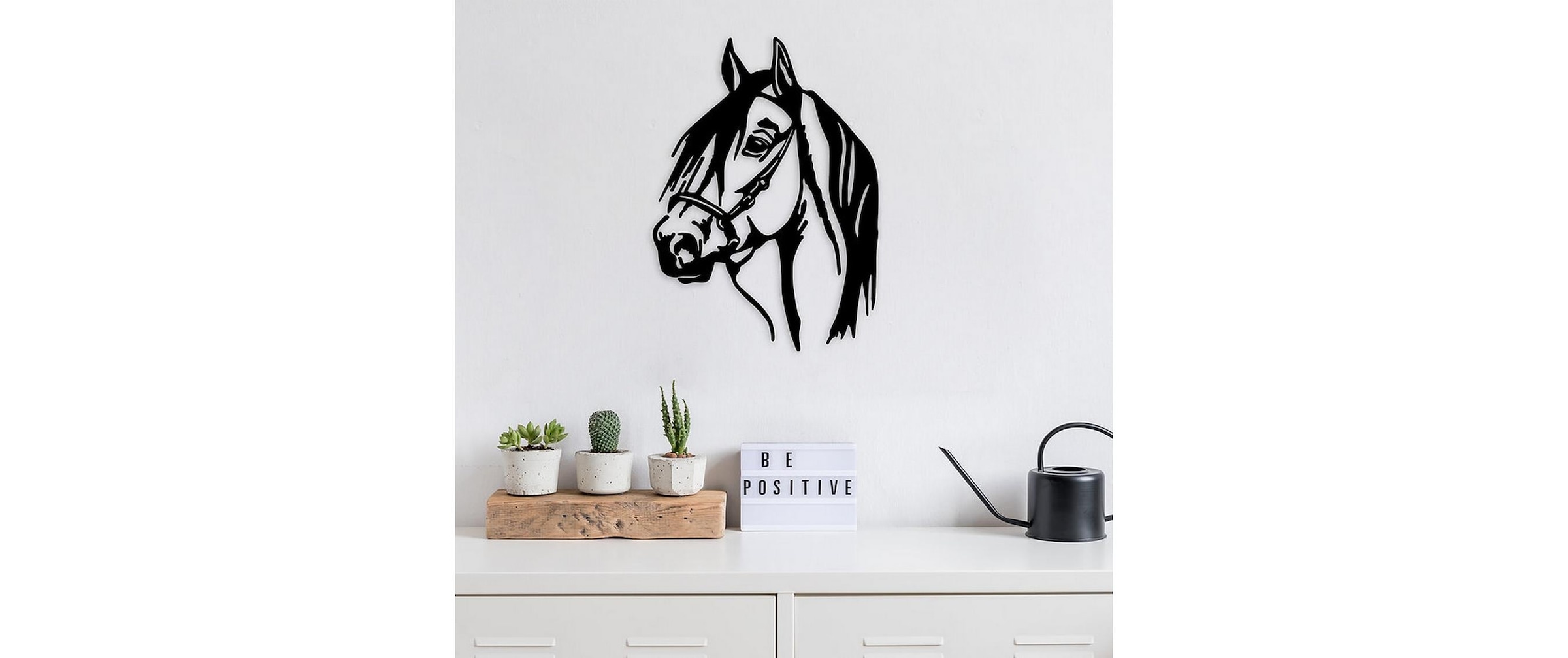 Wanddekoobjekt »Wallxpert Horse 40 x 55 cm Metall«