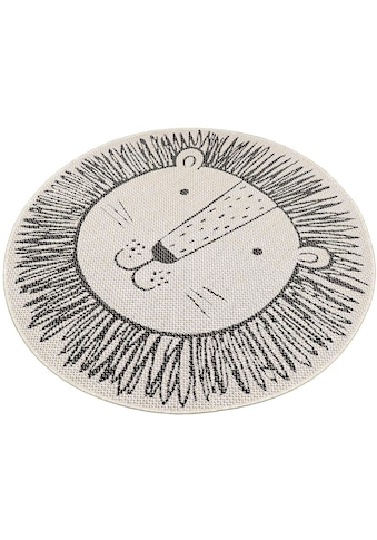 Primaflor-Ideen in Textil Kinderteppich »CABANE - Löwe«, rund, 3 mm Höhe, Flachgewebe,... kaufen
