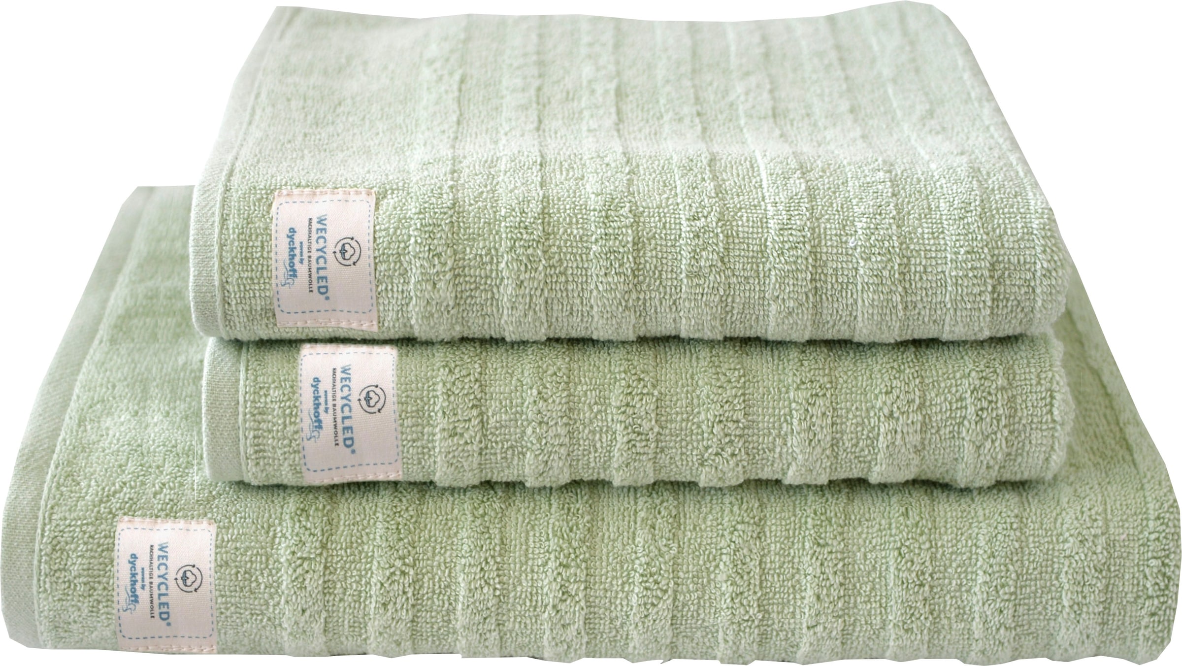 Image of Dyckhoff Handtuch Set "Wecycled" 2 Handtücher (50x100cm), 1 Duschtuch (70x140cm)