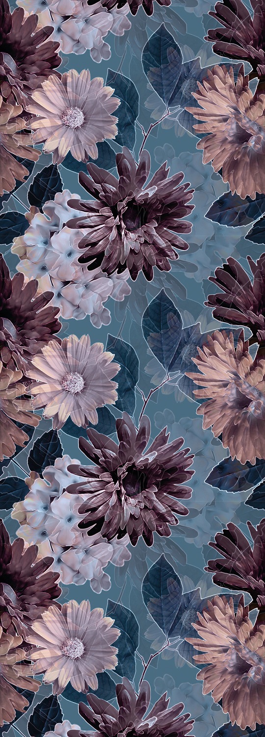 Image of queence Vinyltapete "Celine" Motiv bedruckt botanisch floral gemustert natürlich glatt 90x250cm, selbstklebend, kinderleichte Anbringung, Sticker