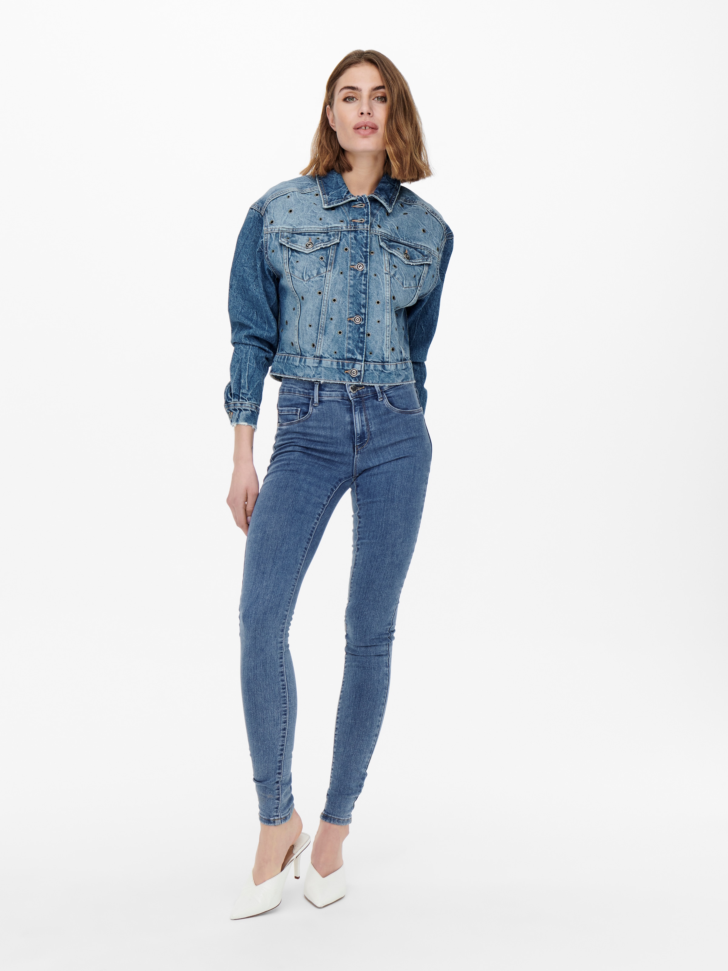 ONLY »ONLRAIN LIFE REG SKINNY DNM« mit Gürtelschlaufen