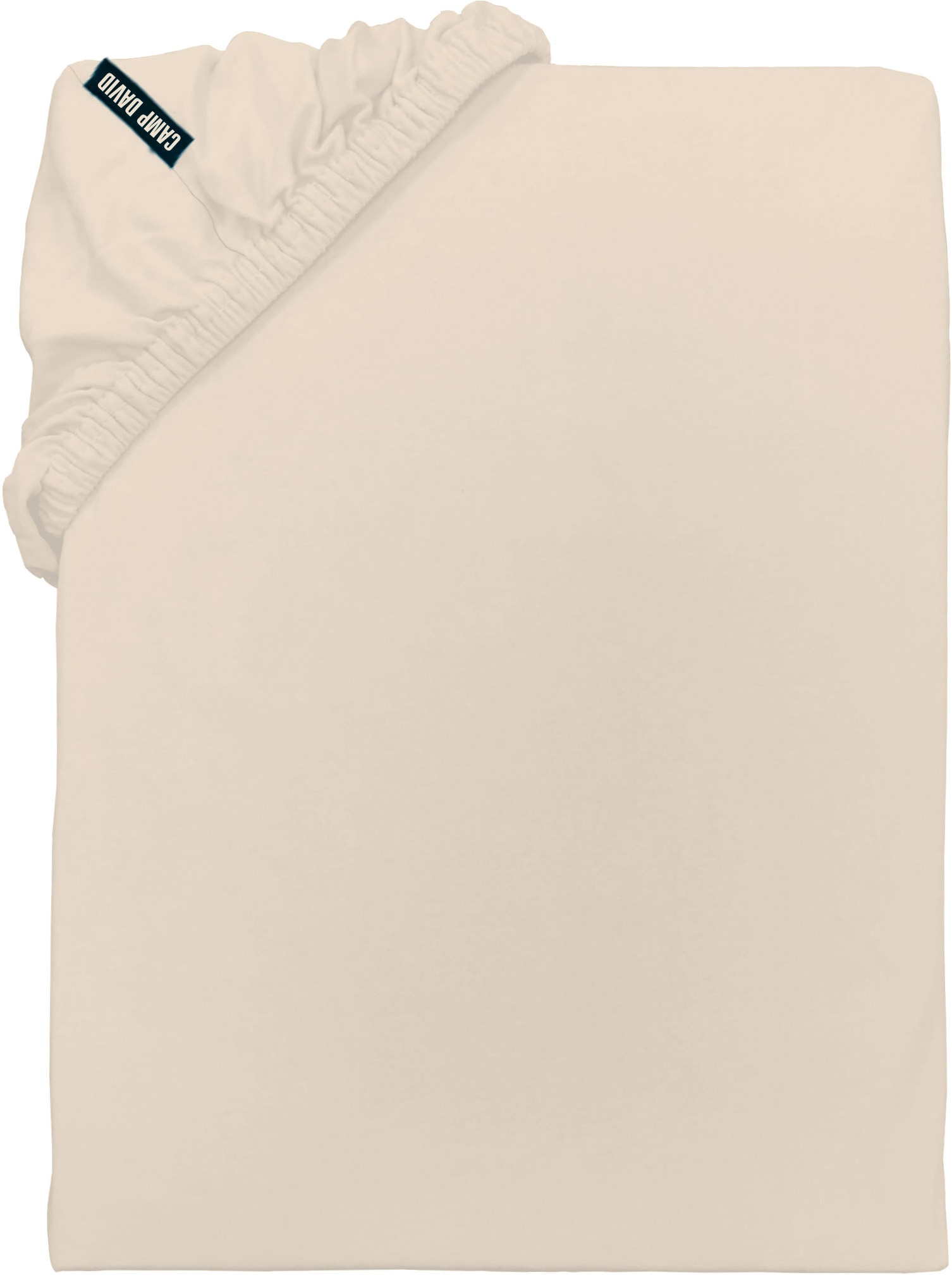 Image of CAMP DAVID Spannbettlaken "CAMP DAVID" gewebtes Label