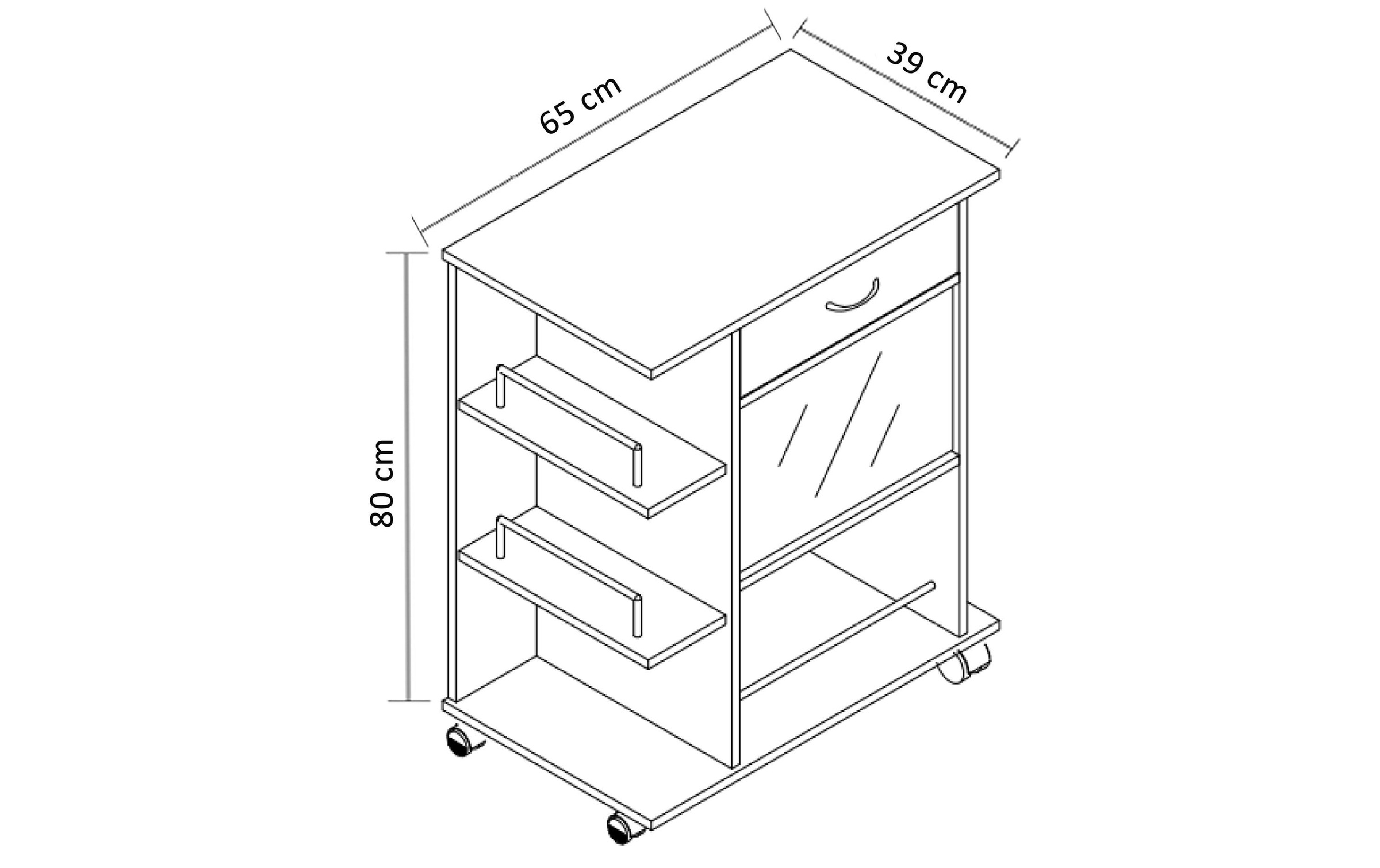 VCM Chariot de cuisine »Pocis 65 x 80 x 39 cm«