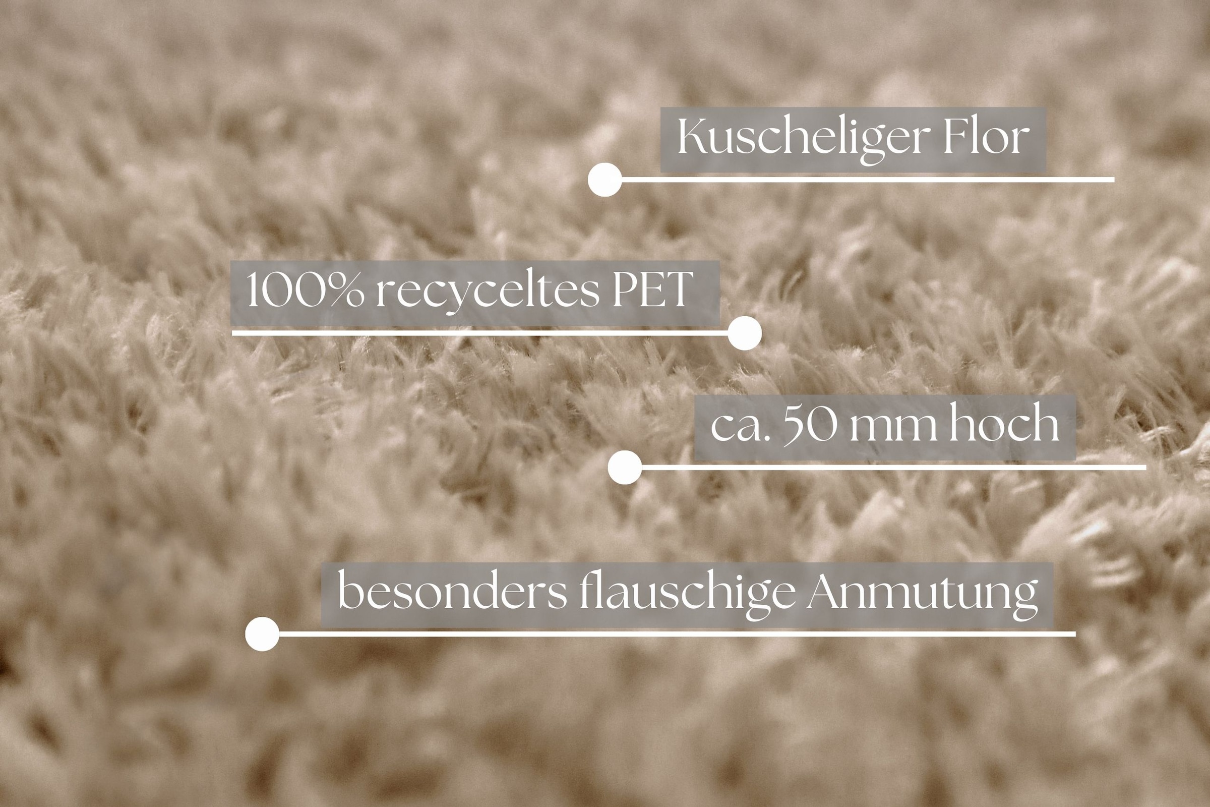 GOODproduct Hochflor-Teppich »Josetta« rund 50 mm Höhe Langflor, Shaggy, dichter weicher Hochflor, uni farben, Wohnzimmer