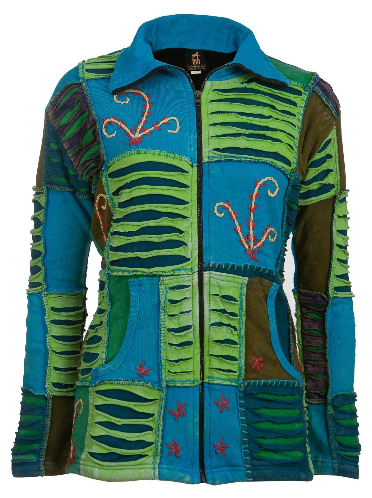 Image of DEPROC Active Fleecejacke »Patchwork FLOWER POWER MC« bei Ackermann Versand Schweiz