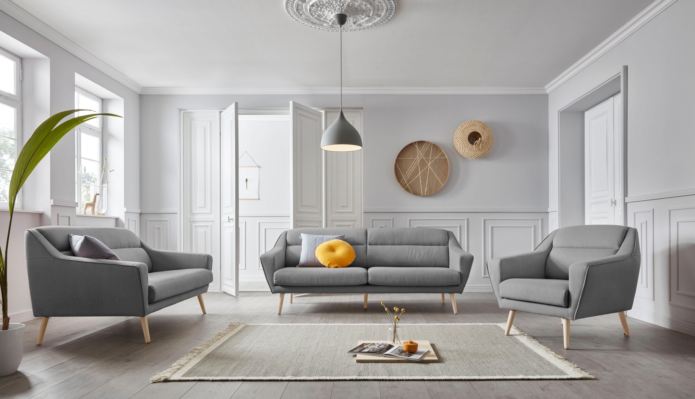 andas Sessel »Bille«, mit Naht im Rückenkissen und Eiche-Beinen, Design by Morten Georgsen