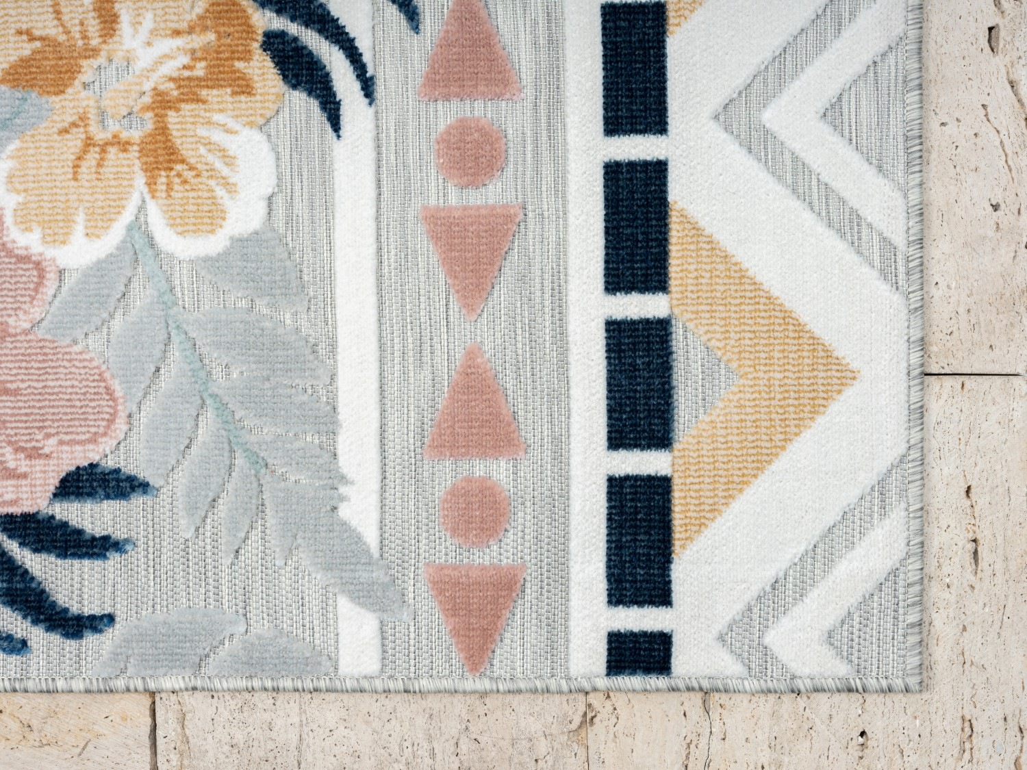 Myflair Möbel & Accessoires Teppich »Lotus, LAGERRÄUMUNG!« rechteckig 8 mm Höhe florales Design, Blumen Motiv, Outdoor geeignet, Balkon, Terrasse