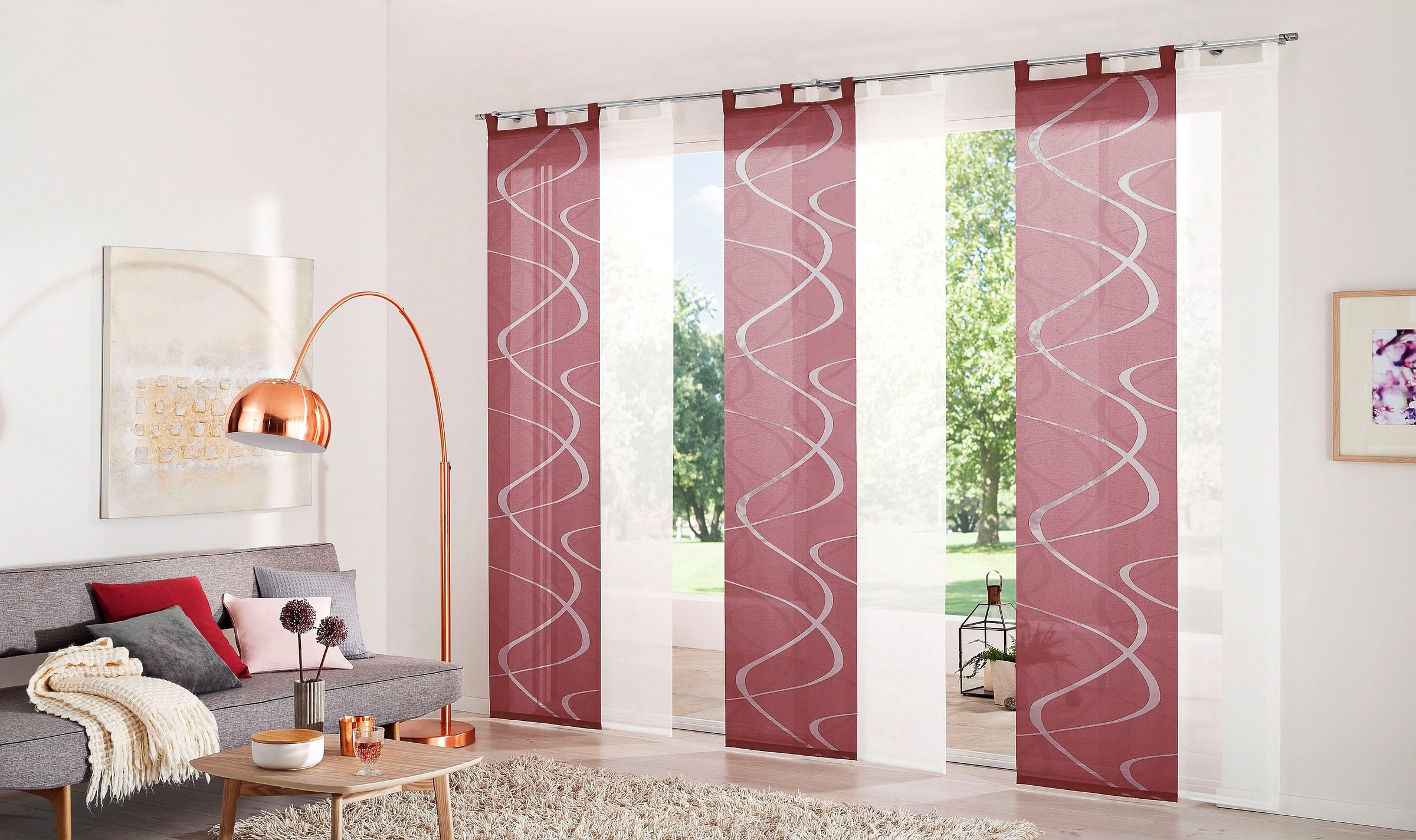 Neutex for you! Rideau coulissant »Pelotas« Velcro 1 cuis tlg. inkl. Befestigungszubehör