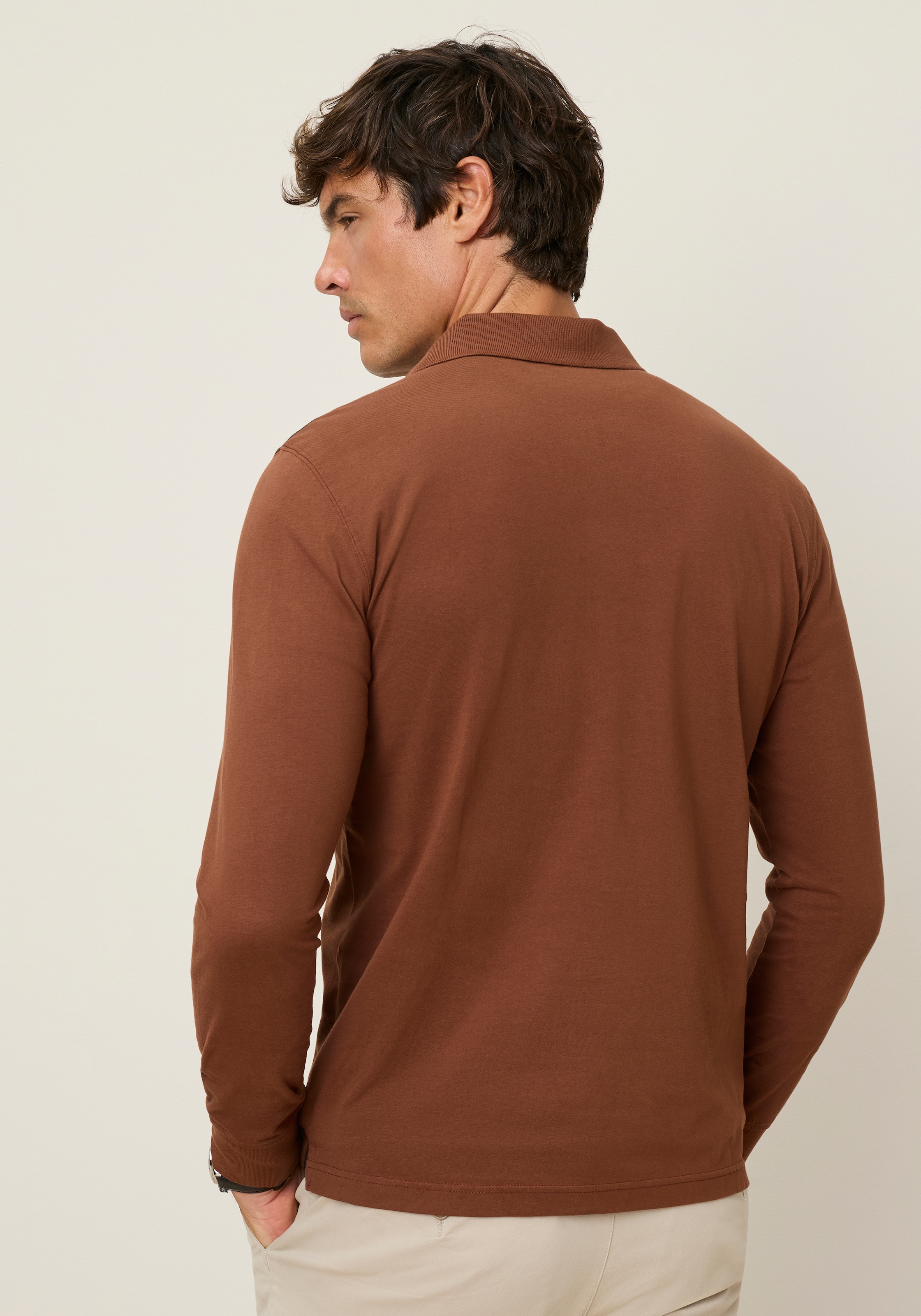 Man's World Polo coupe normale, manches longues, look classique