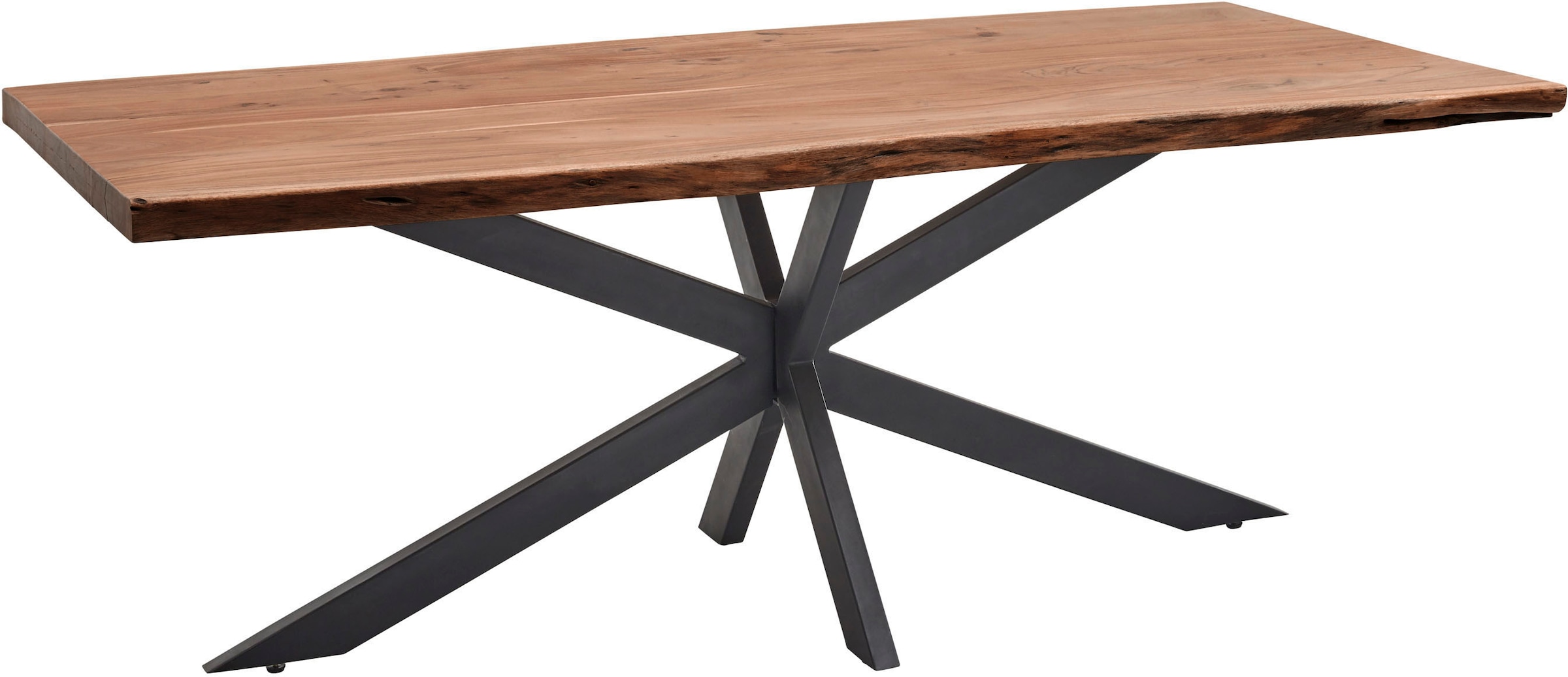 Image of Stolkom Esstisch "Jaro" 200 cm breit mit Massivholz mit Baumkante
