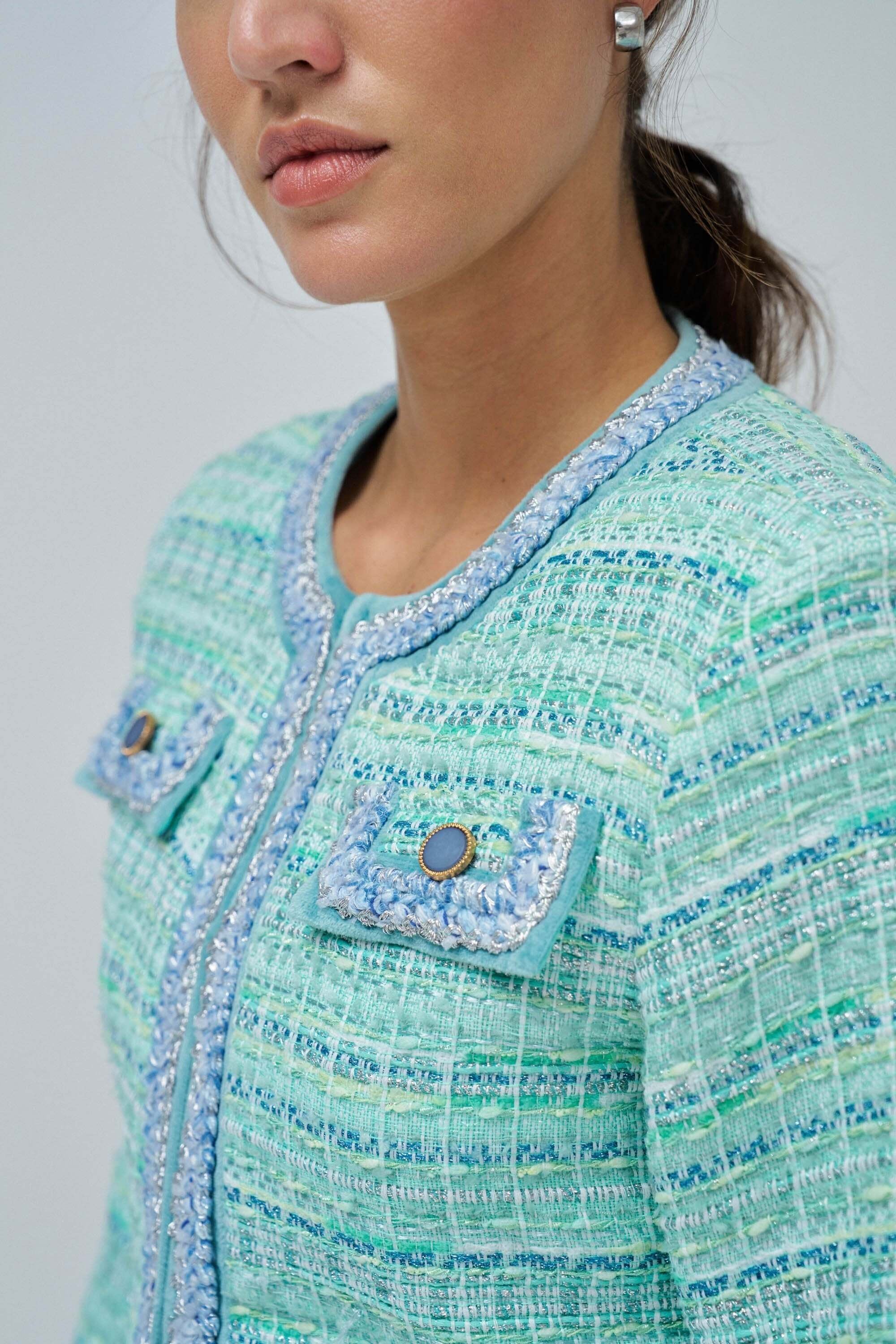 Salsa Kurzjacke »Salsa Jeans Jacke Colorful Tweed Chanel-Style Jacket«