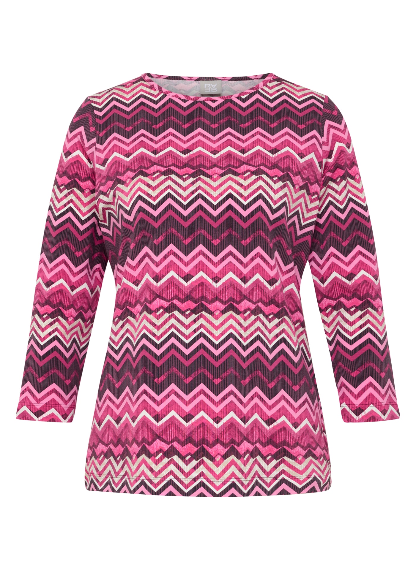 Rabe 3/4-Arm-Shirt mit grafschem Muster