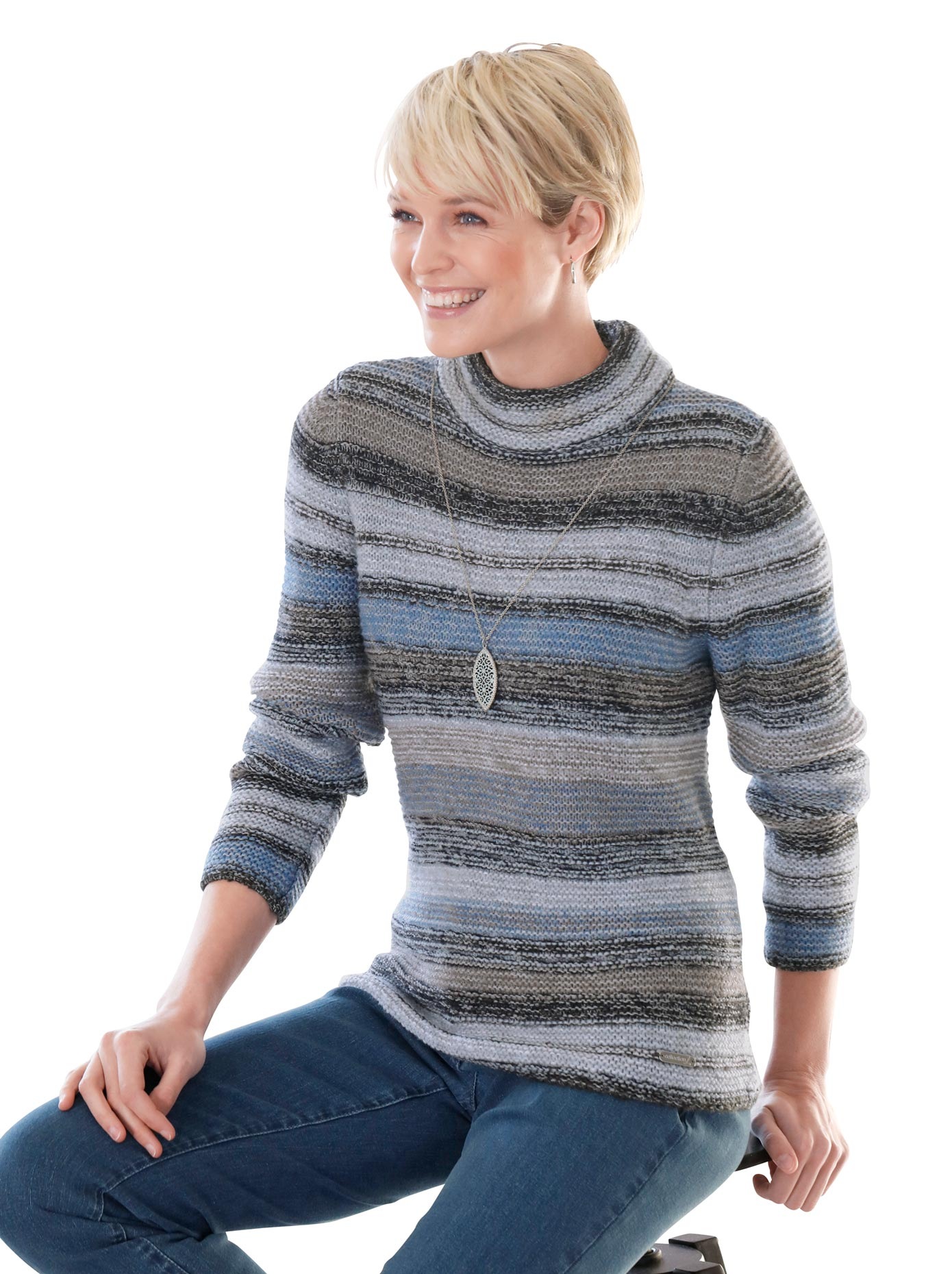 Image of Casual Looks Stehkragenpullover »Streifenpullover« bei Ackermann Versand Schweiz