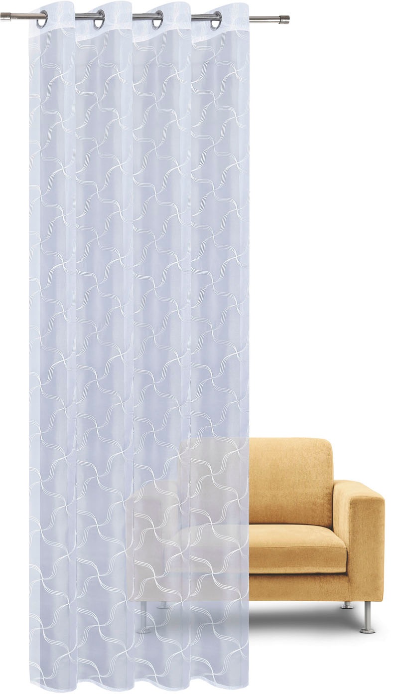 Image of Gerster Gardine »Talea«, (1 St.), Ösenschal bestickt mit Wellengitter bei Ackermann Versand Schweiz