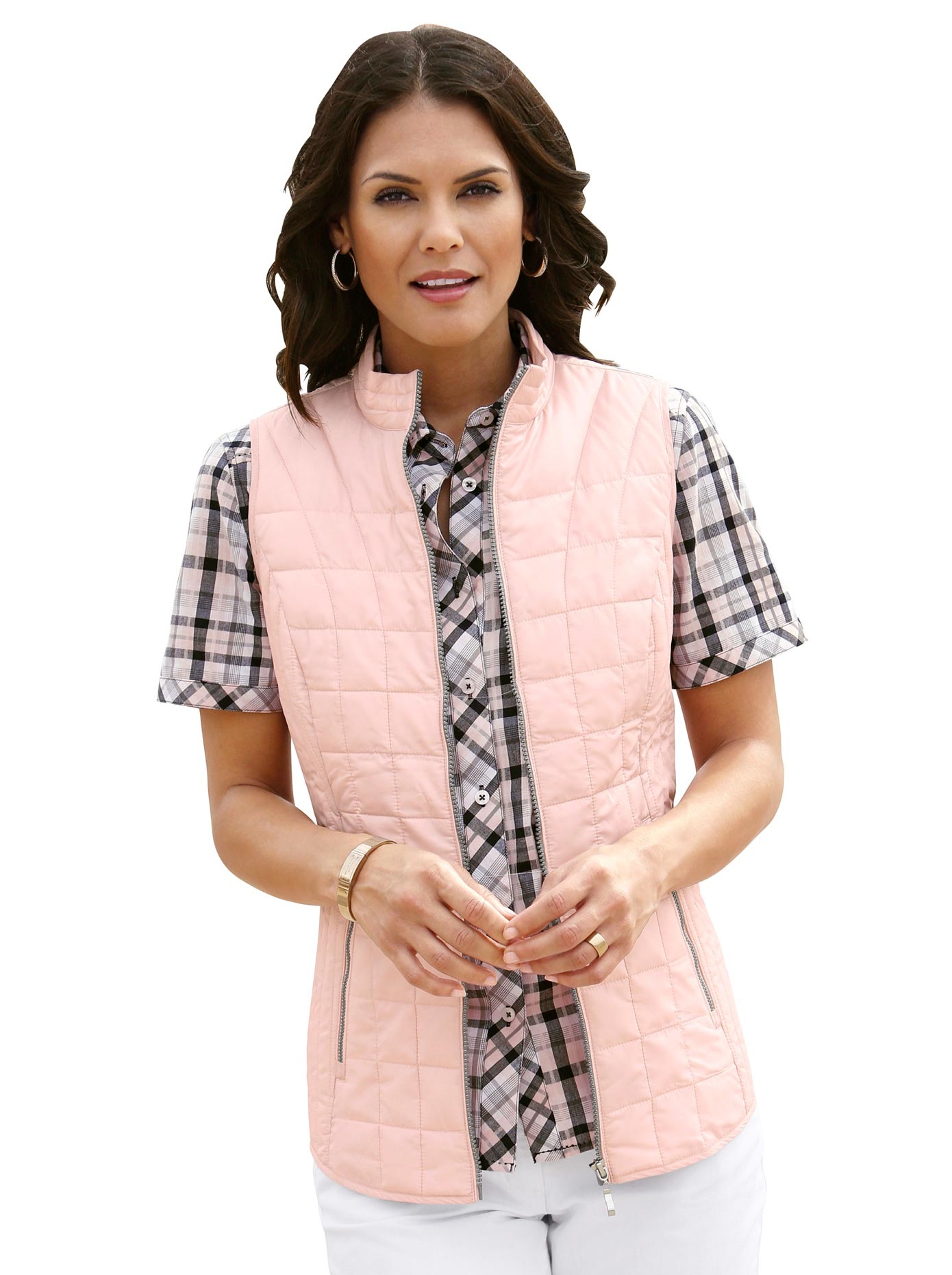 Weste mit kontrastfarbigem Futter