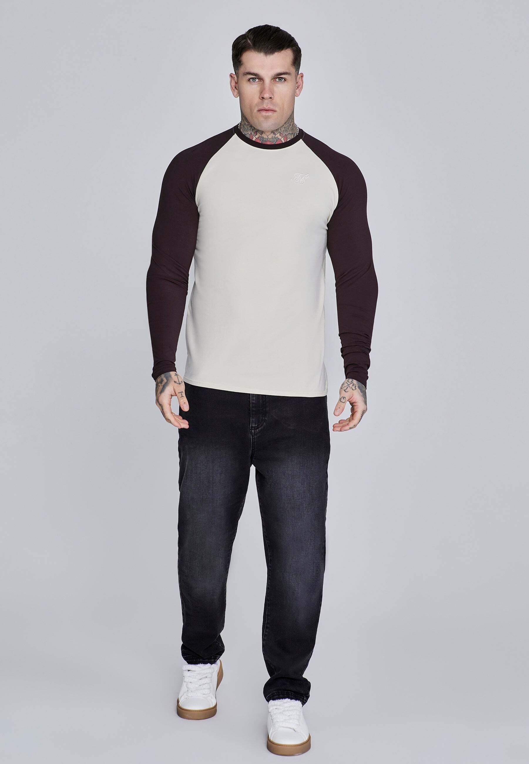 Siksilk T-shirt à manches longues »Siksilk Langarmshirt Muscle Fit T-Shirt«