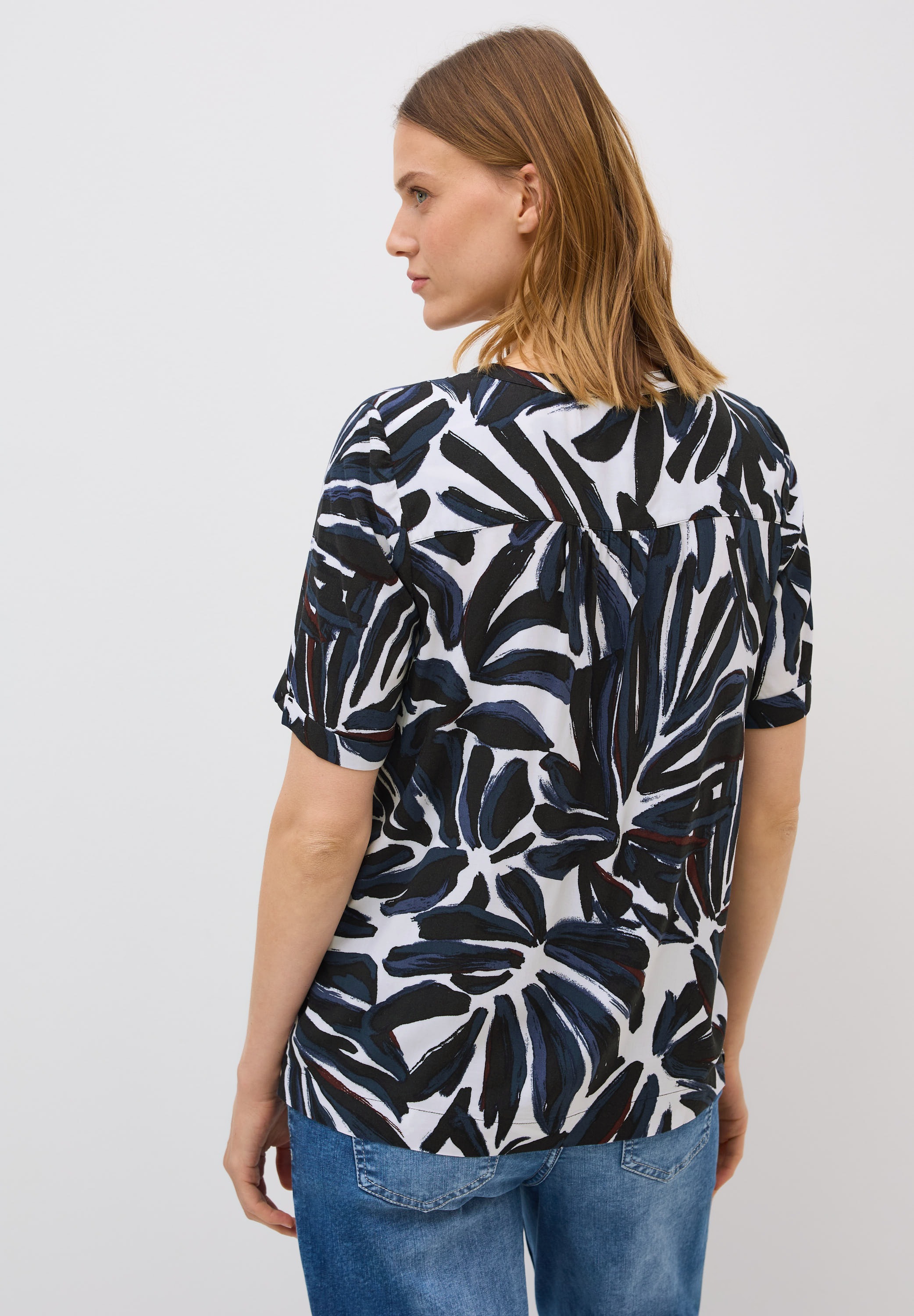 Cecil Shirtbluse, Split Neck Tunika mit floralem Muster