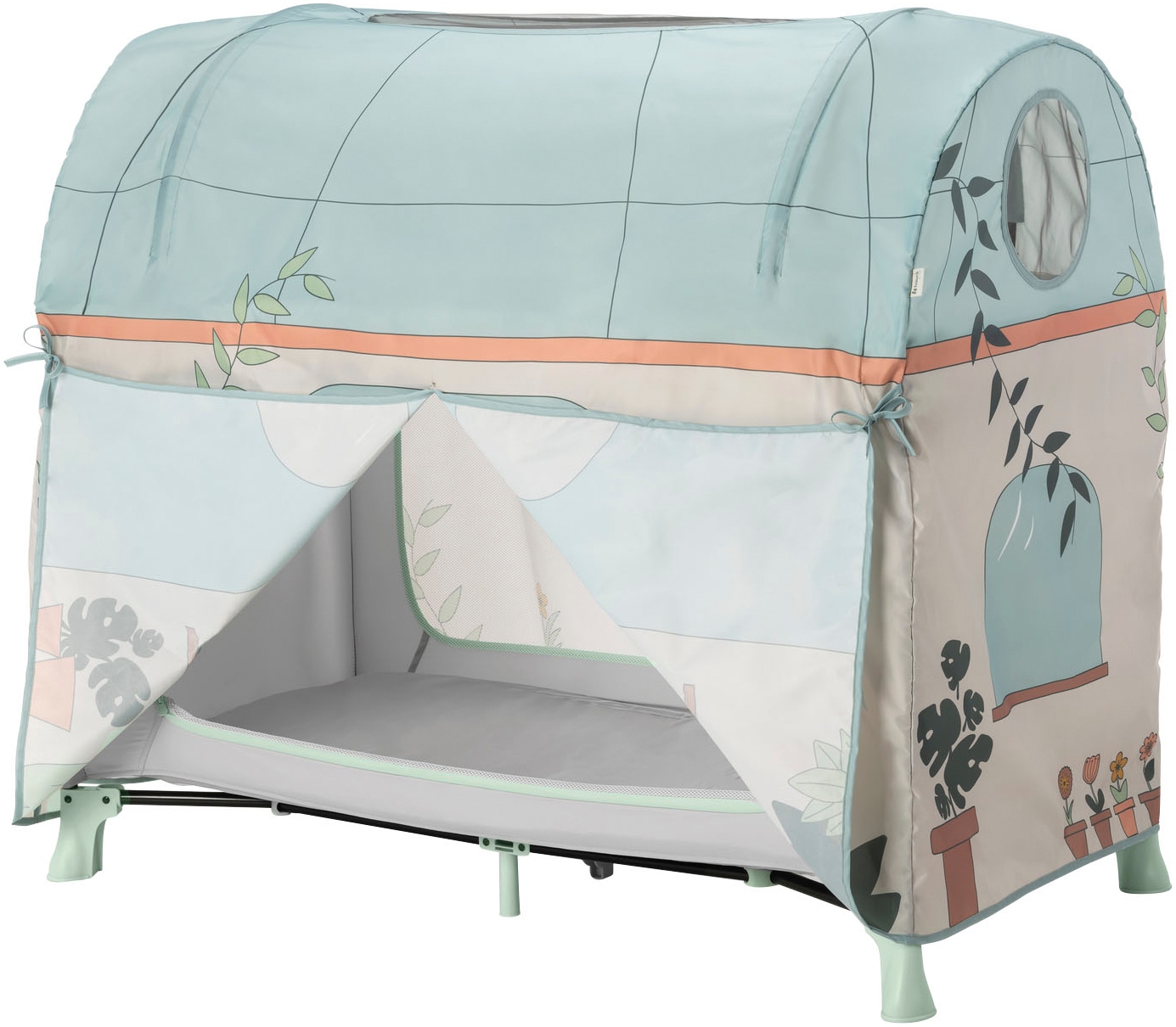 Hauck Bettzelt »Travel Bed Cover, Plants« Ergänzung für hauck Reisebetten (120 x 60 cm)