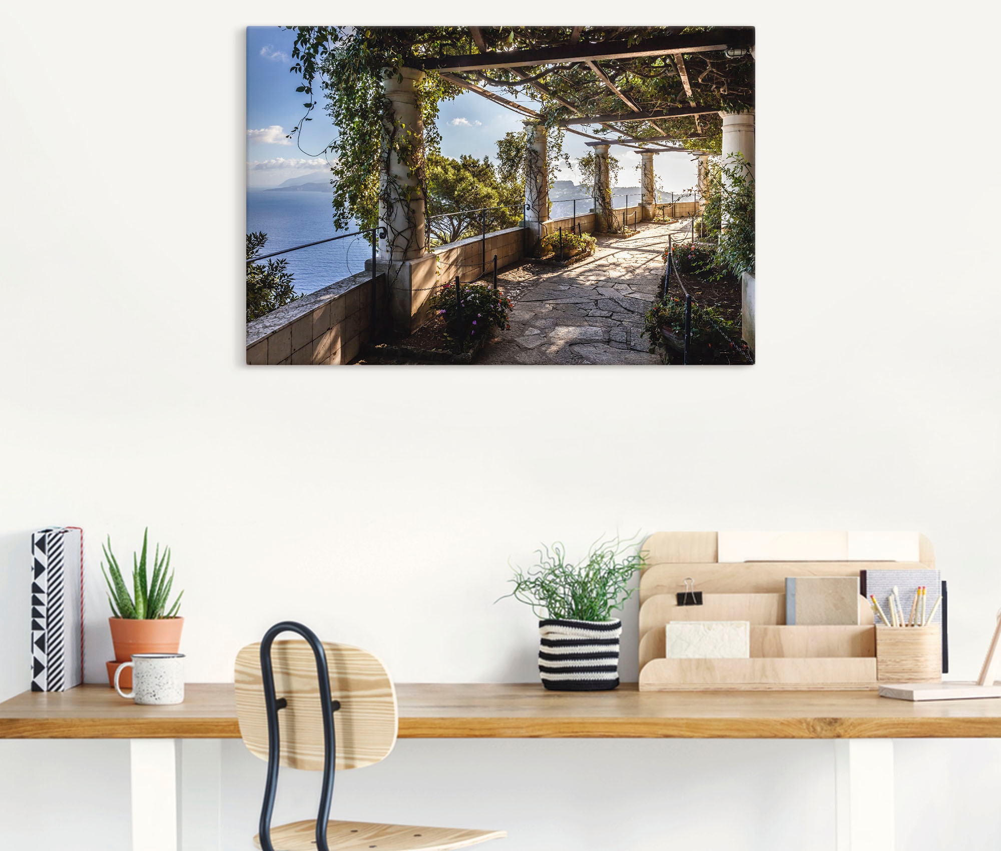 (1 Poster Wandaufkleber St.), Michele »Garten der Wandbild San Alubild, acheter Villa versch. Grössen auf Gebäude, Leinwandbild, confortablement in Capri«, als oder Artland