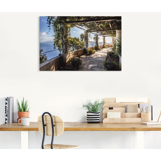 Artland Wandbild »Garten der Villa San Michele auf Capri«, Gebäude, (1 St.),  als Alubild, Leinwandbild, Wandaufkleber oder Poster in versch. Grössen  acheter confortablement