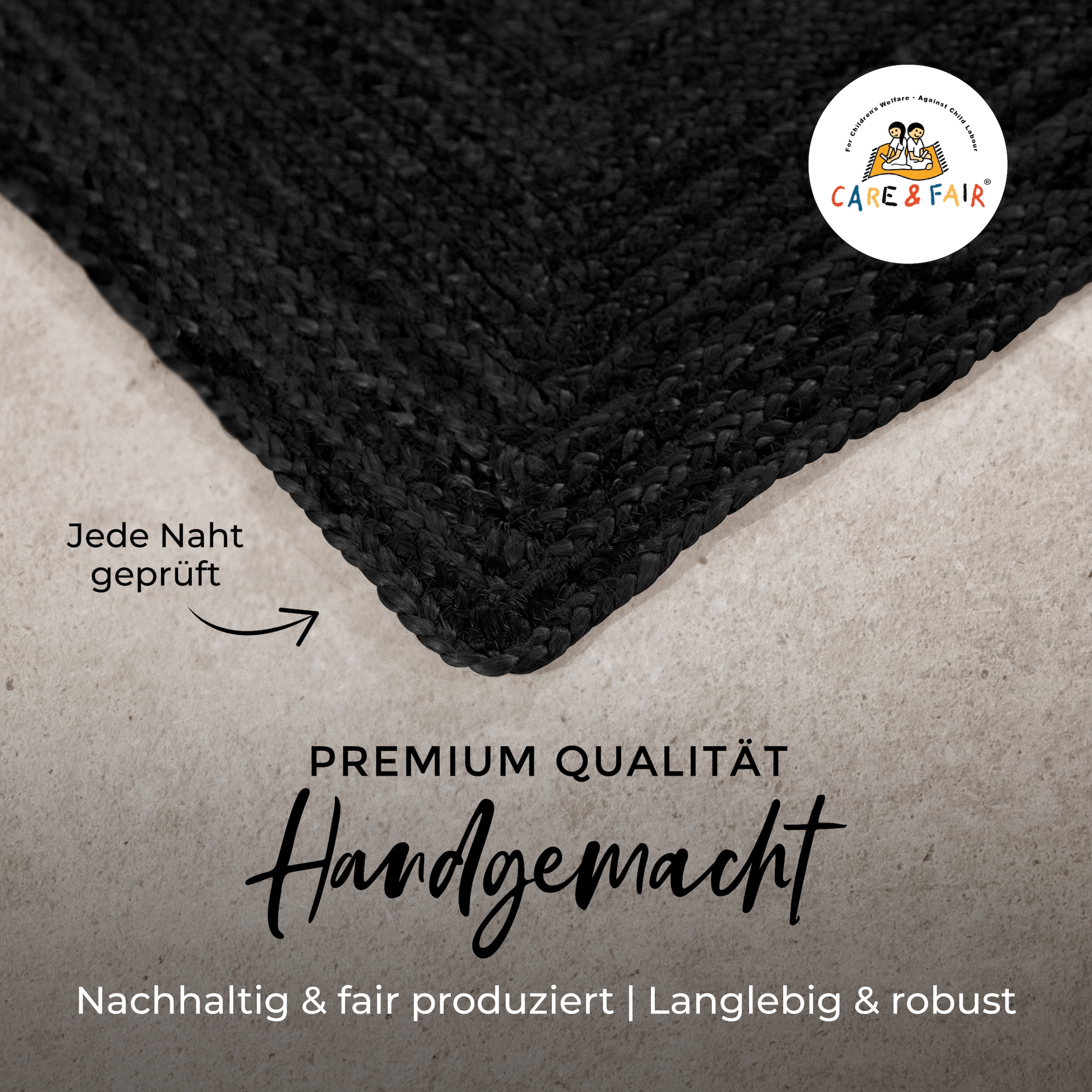 carpetfine Teppich »Nele Juteteppich Naturfaser« rechteckig 6 mm Höhe geflochtener Wendeteppich aus 100% Jute, quadratisch und als Läufer
