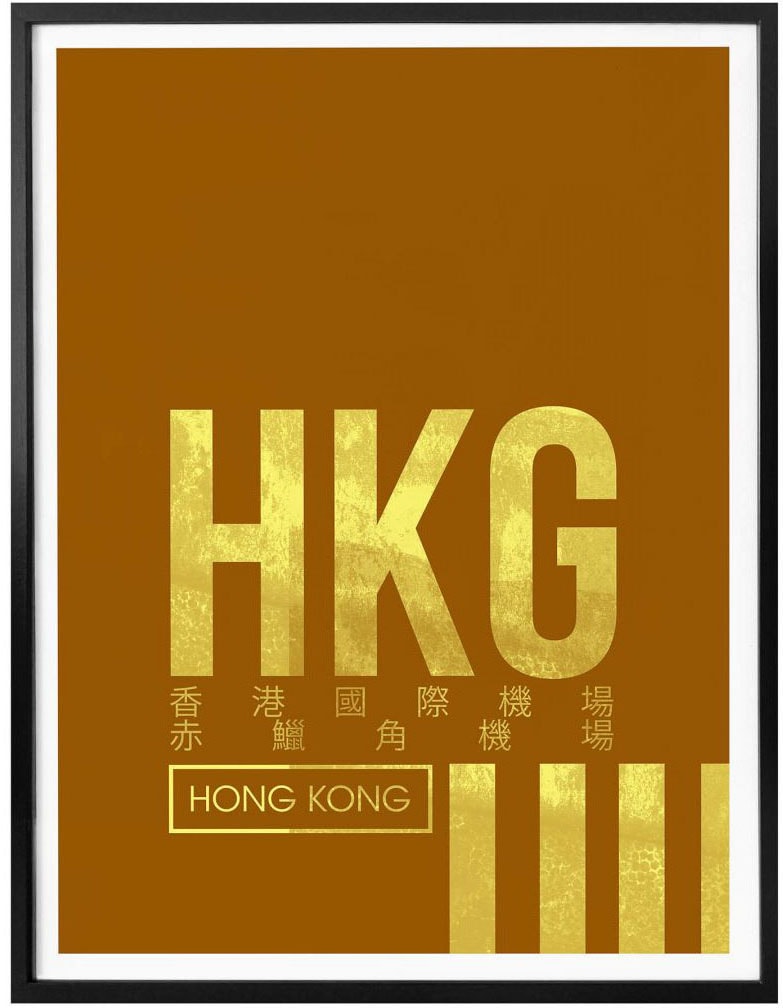 Wall-Art Poster »Wandbild Kong«, HKG kaufen St.), Wandposter bequem Bild, Flughafen, Poster, Wandbild, Flughafen (1 Hong