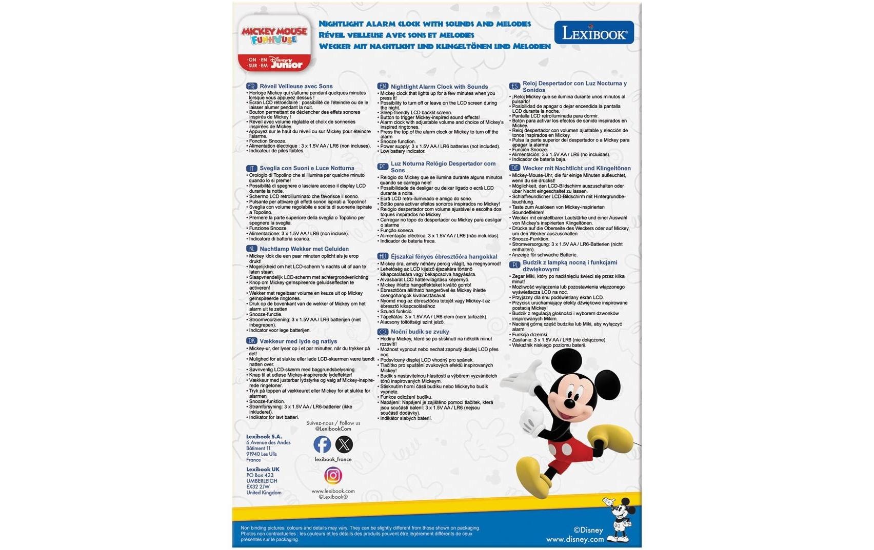 Lexibook® Kinderwecker »Mickey Mouse«