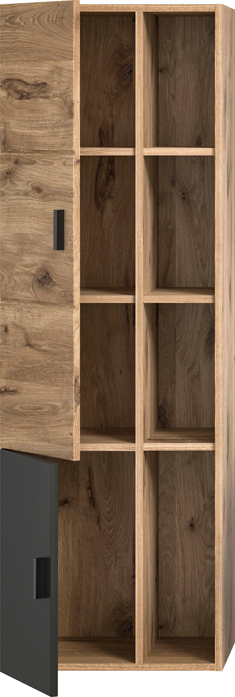 welltime Hochschrank »Dolo, Breite 48 cm, 2 Türen, 4 offene Fächer, 5 variable Einlegeböden« 1 Stk. tlg. Badmöbel, Hängeschrank, Badschrank, Schrank,Bad, Midischrank
