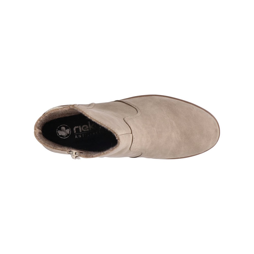 Rieker Keilstiefelette, Keilboots, Plateau-Stiefelette mit Innenreissverschluss, schmale Form