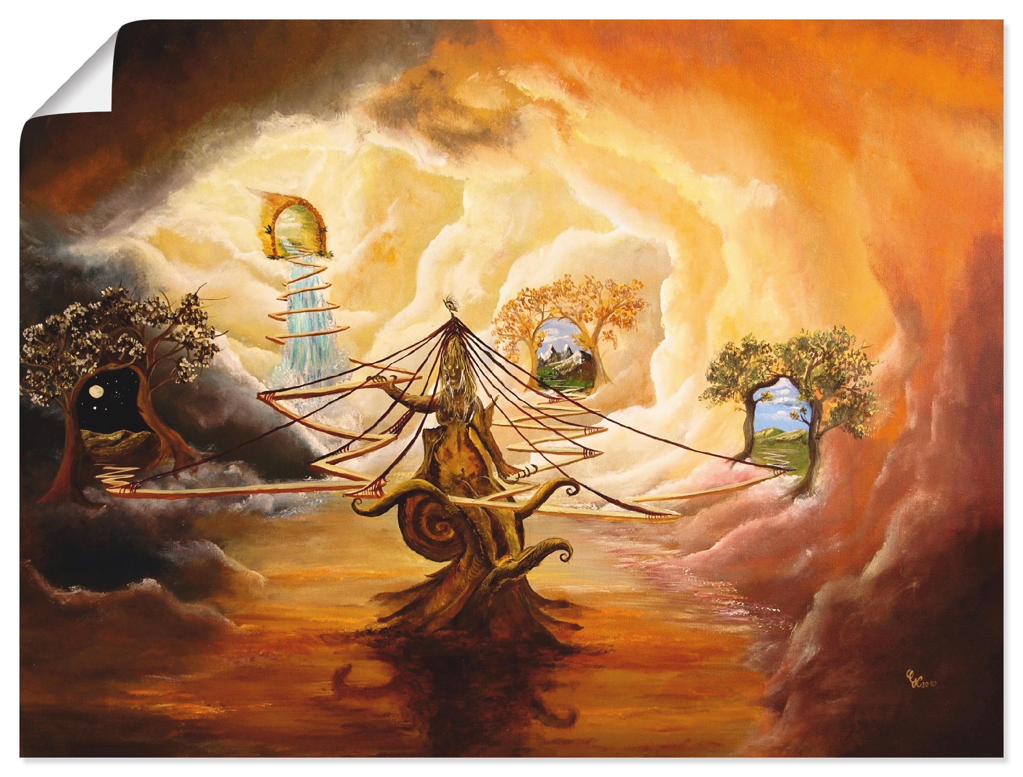 Image of Artland Wandbild »Vernebelte Wege«, Landschaften, (1 St.), in vielen Grössen & Produktarten - Alubild / Outdoorbild für den Aussenbereich, Leinwandbild, Poster, Wandaufkleber / Wandtattoo auch für Badezimmer geeignet bei Ackermann Versand Schweiz