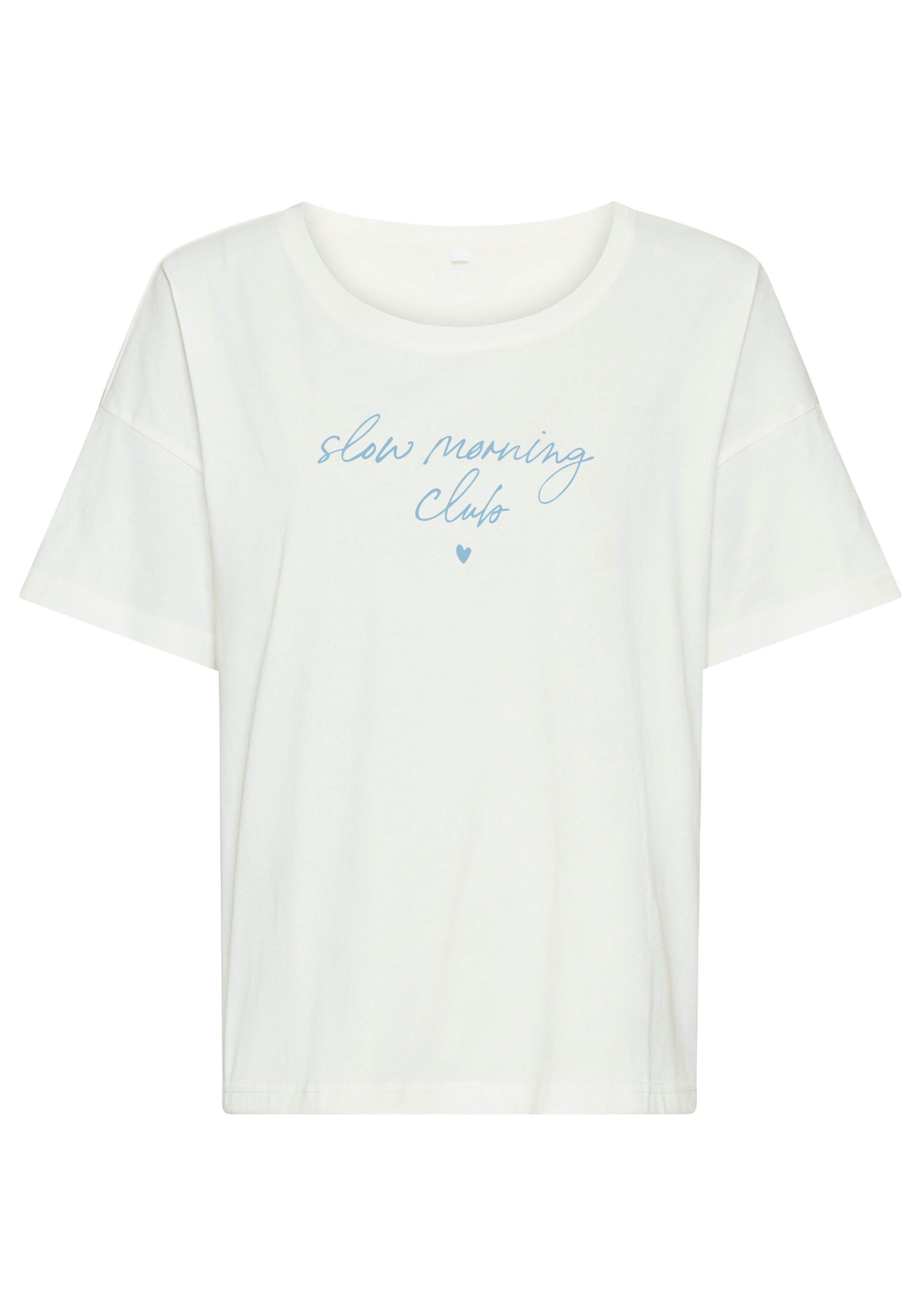 Image of Vivance Dreams Pyjamaoberteil mit frontalem Schriftzug