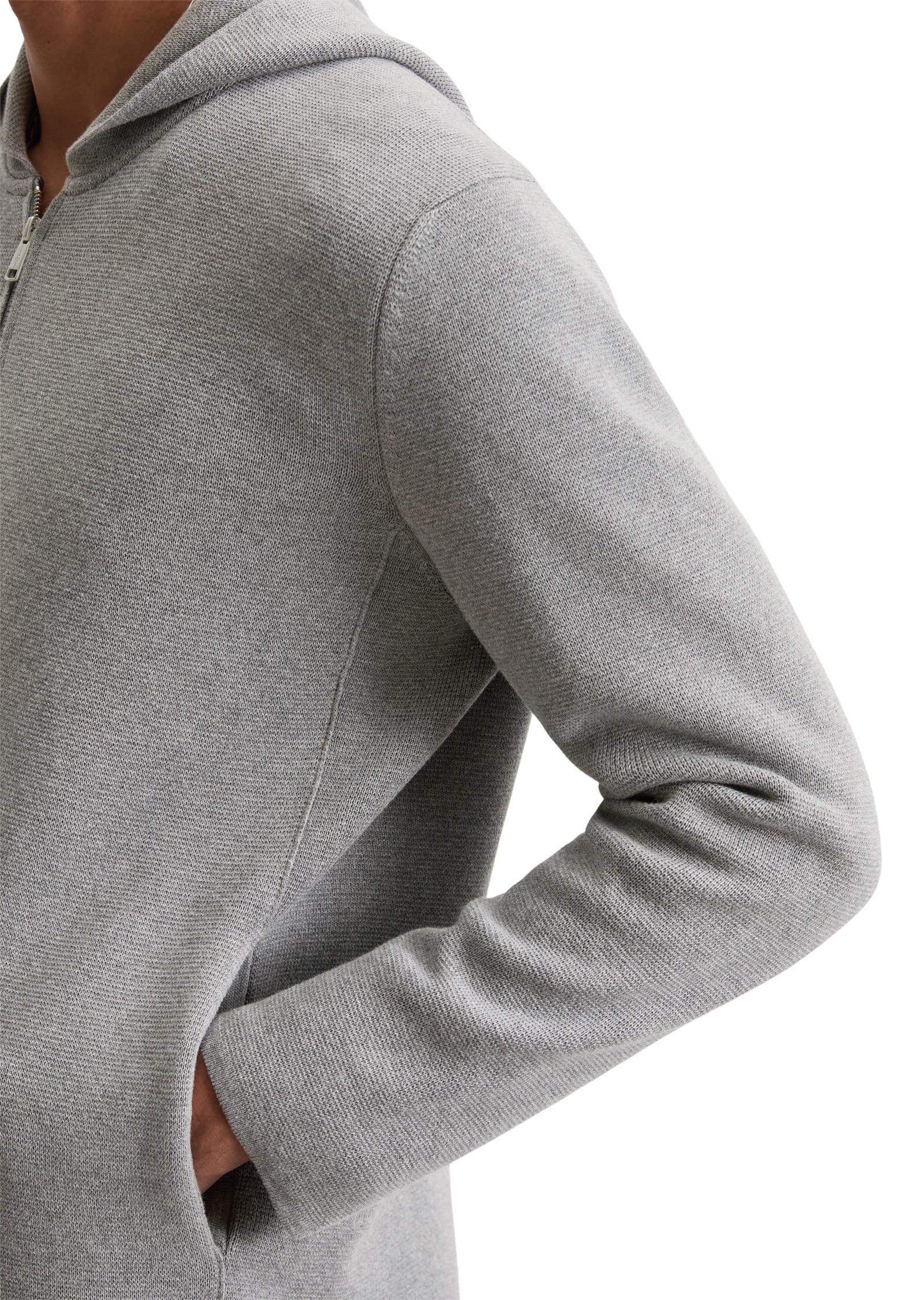 Marc O'Polo Kapuzenstrickjacke, mit Zwei-Wege-Reissverschluss