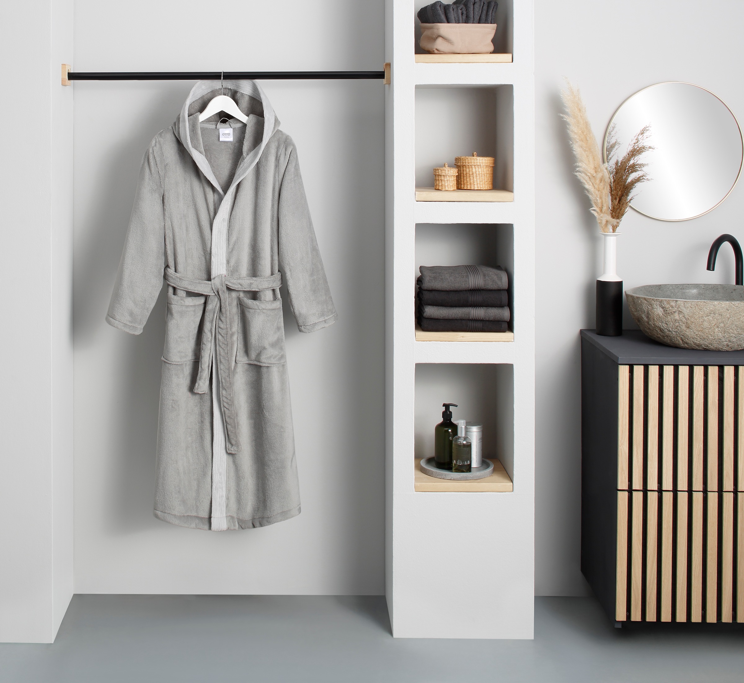 GOODproduct Peignoir de bain unisexe »Miia, ideal für Sauna, Spa & im Urlaub« 1 cuis weich und kuschelig, plüsch, für Damen und Herren, S-XL