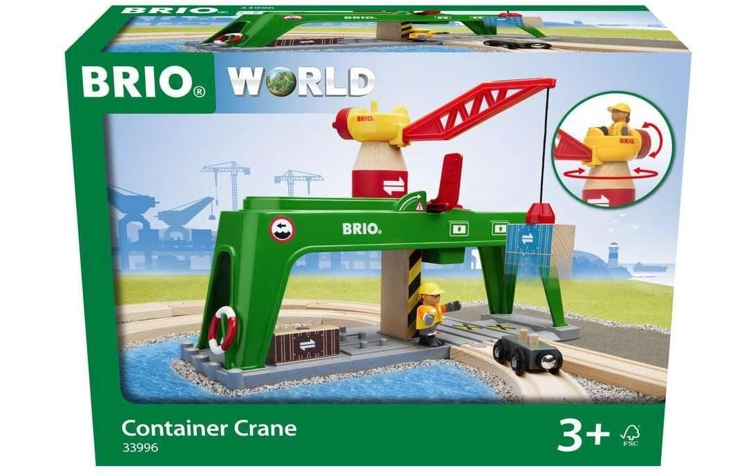 BRIO® Bâtiment de train jouet »BRIO Bahn Verlade-Terminal mit Containerkran«