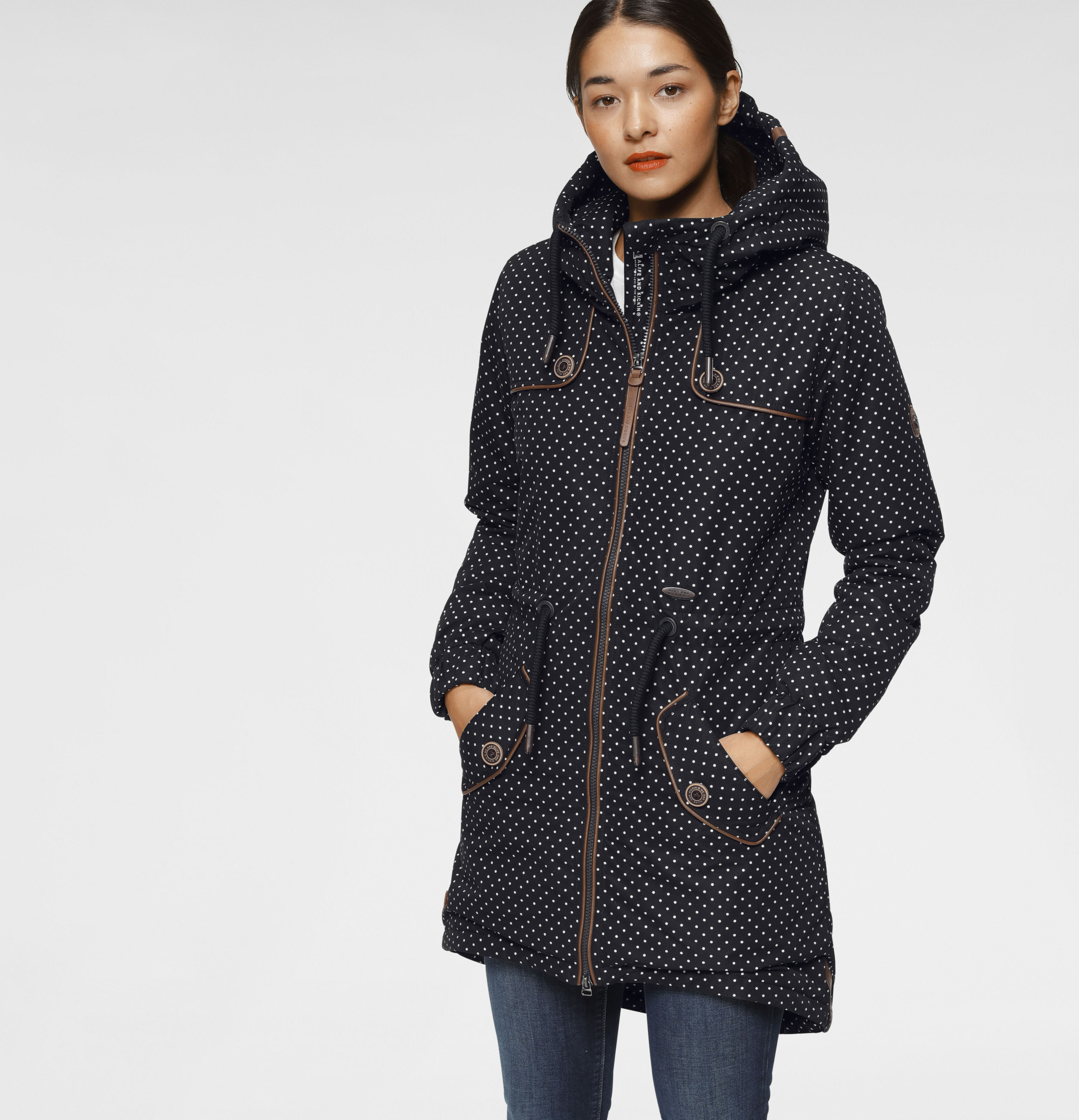 Outdoorjacke »CharlotteAK«, mit Kapuze, langer Parka mit grossen Pattentaschen