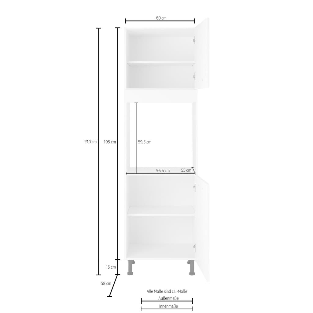 wiho Küchen Backofenumbauschrank »Ela«, 60 cm breit, höhenverstellbare Füsse