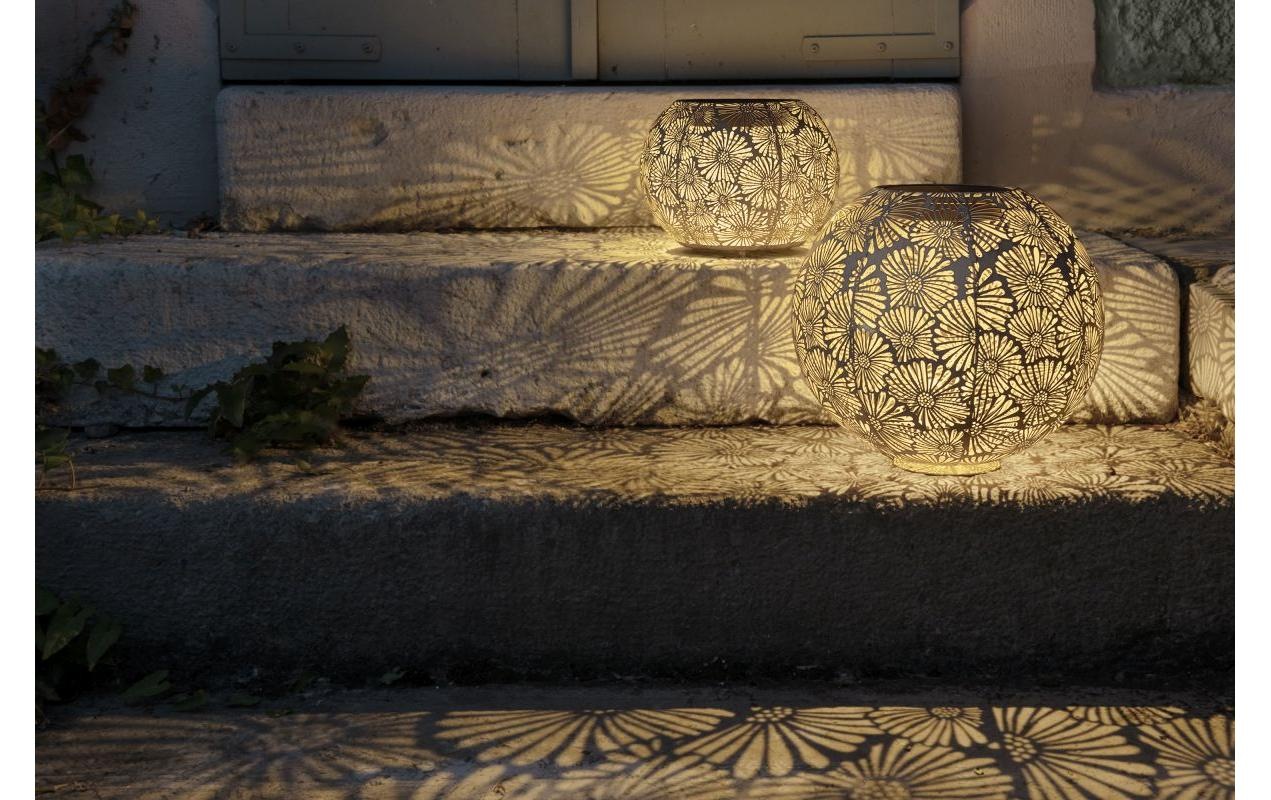 STT Laterne »Ball Blossom 30 cm« Stimmungsvolle Solar-Laterne für den Aussenbereich