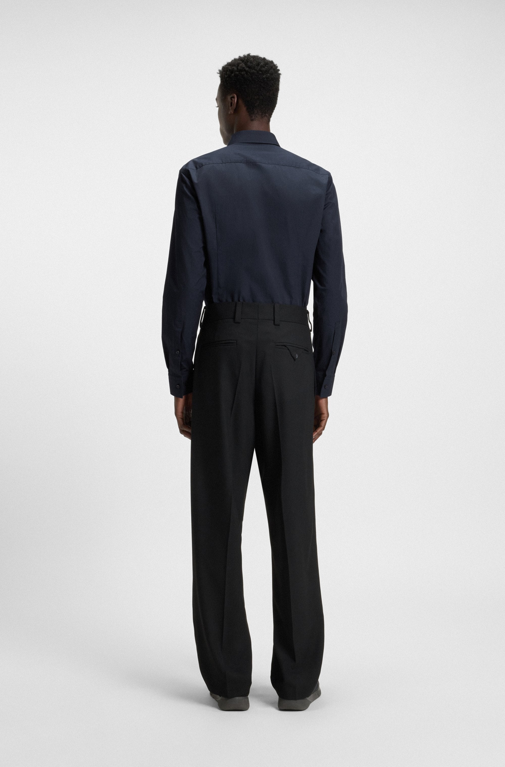 HUGO Chemise à manches longues »Kenno« Slim-Fit Hemd aus bügelleichter Baumwoll-Popeline
