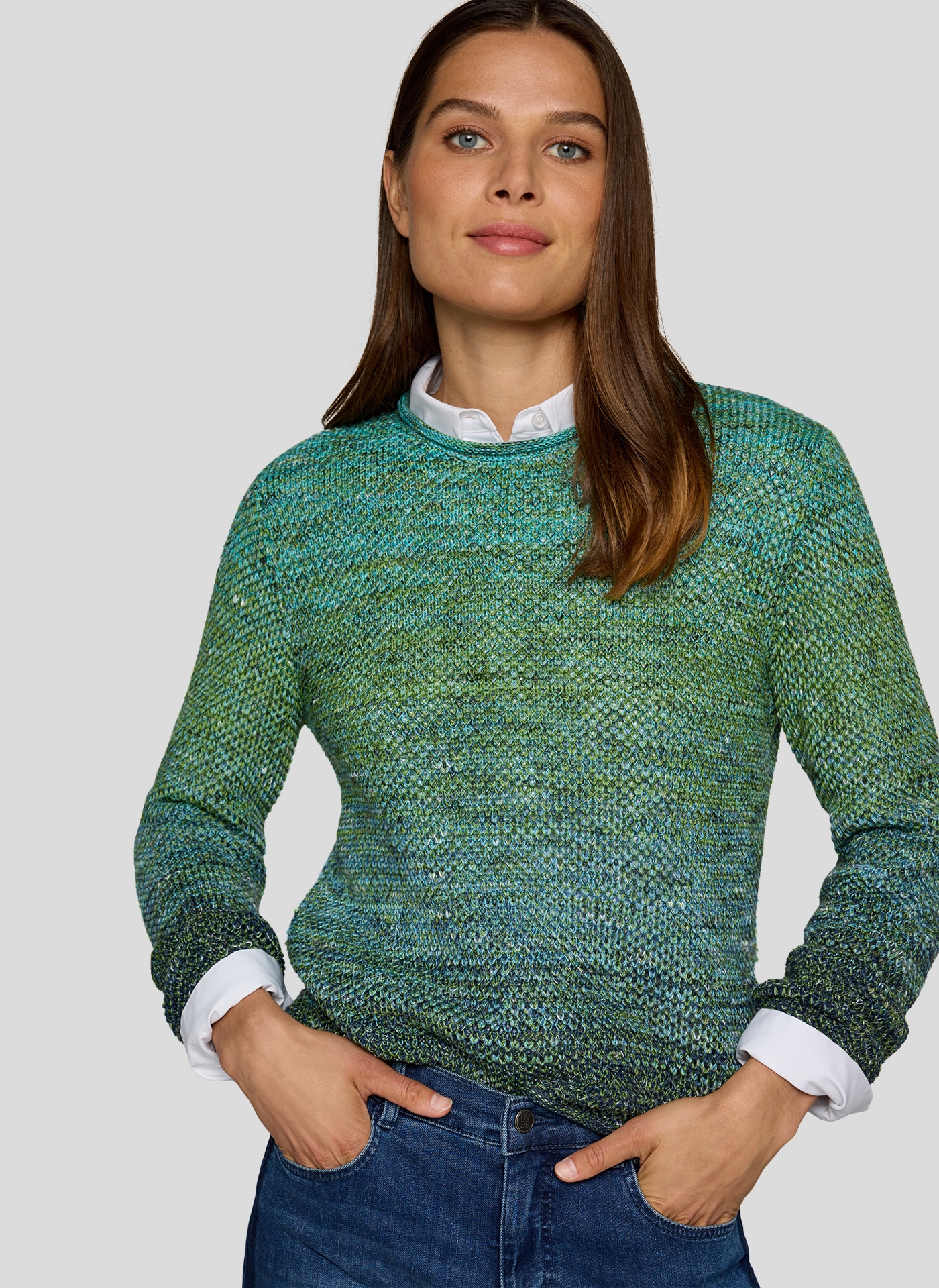 Rabe Pull en tricot mit Farbverlauf